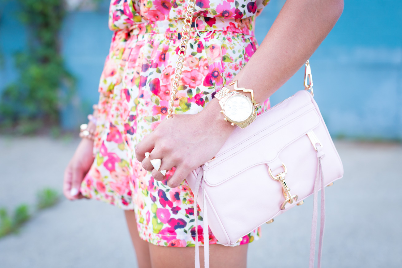 Pink Floral Romper | A Southern Drawl