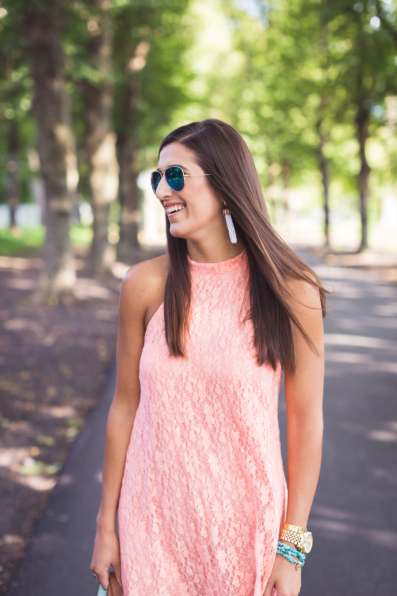 coral fit and flare dress  a southern drawl