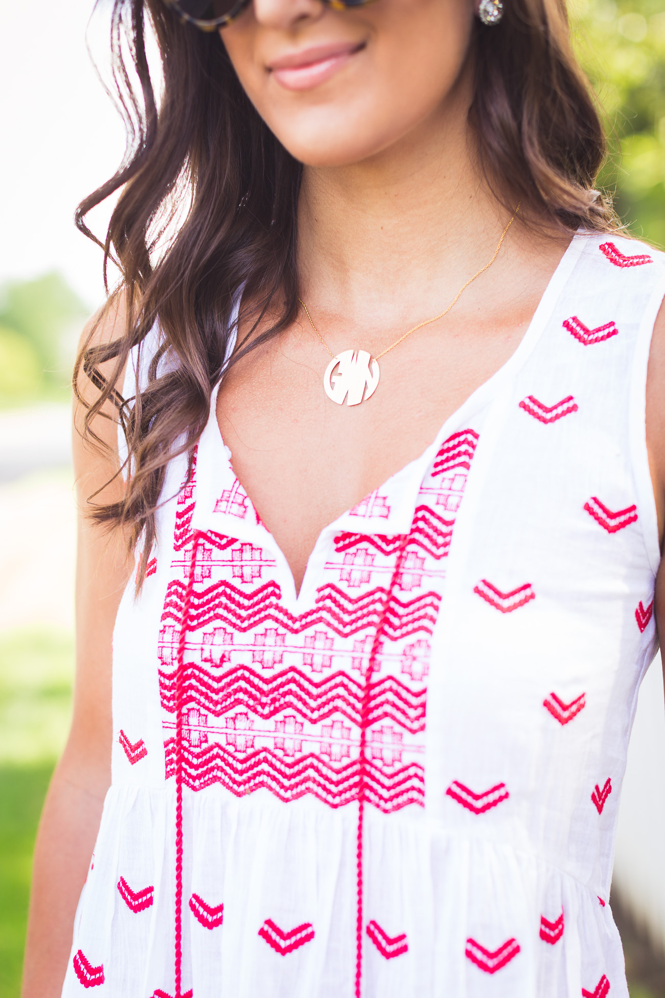 gold monogram necklace  // a southern drawl