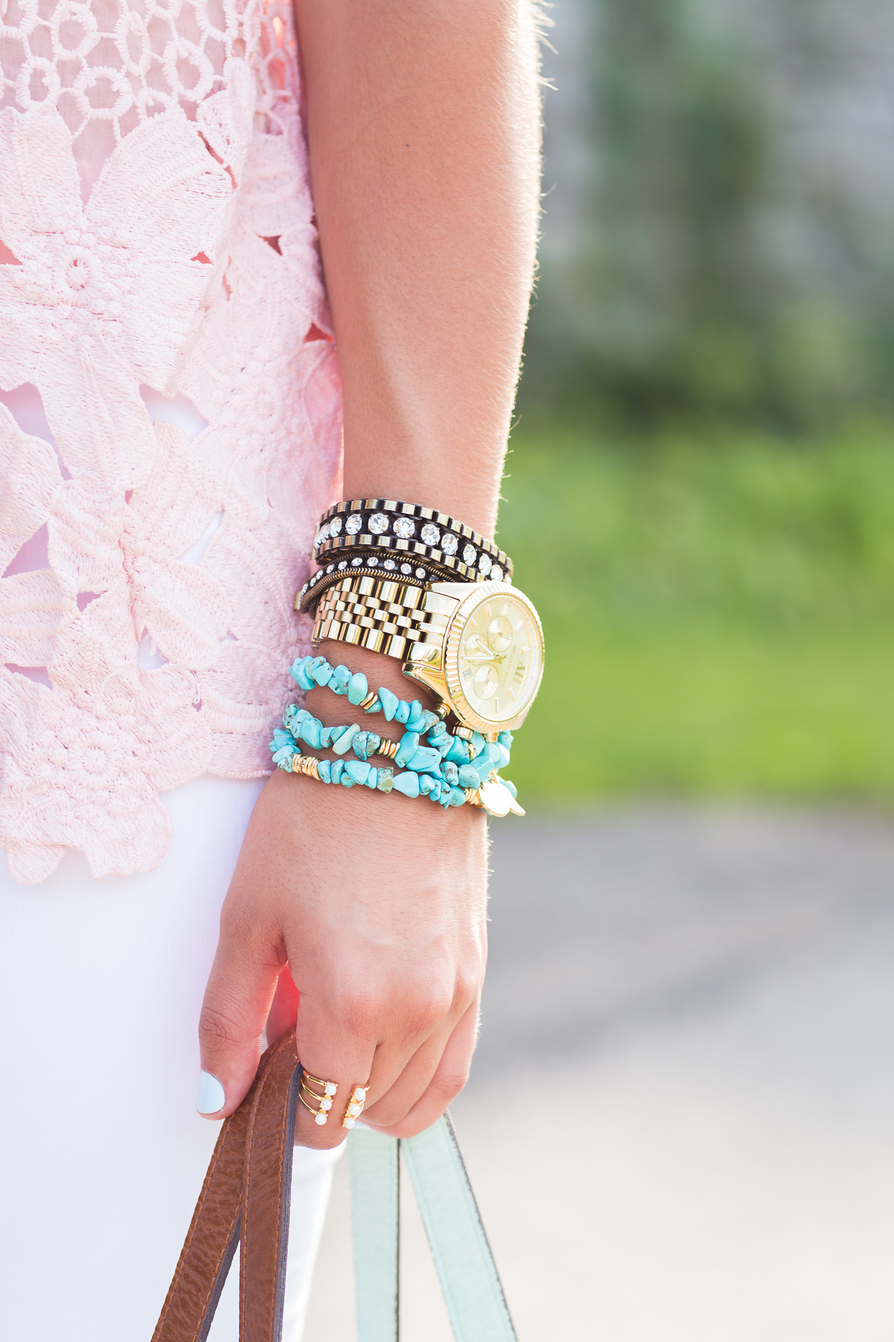 turquoise bracelet stack  // a southern drawl