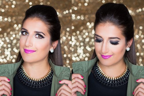 Black smokey eye tutorial, smoky eye tutorial, easy makeup tutorial, going out makeup // a southern drawl