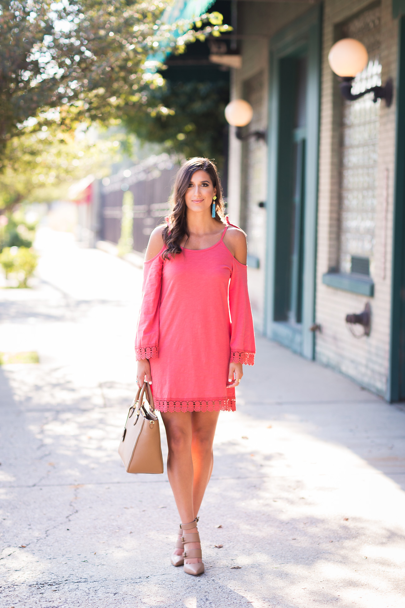 off the shoulder dress // a southern drawl