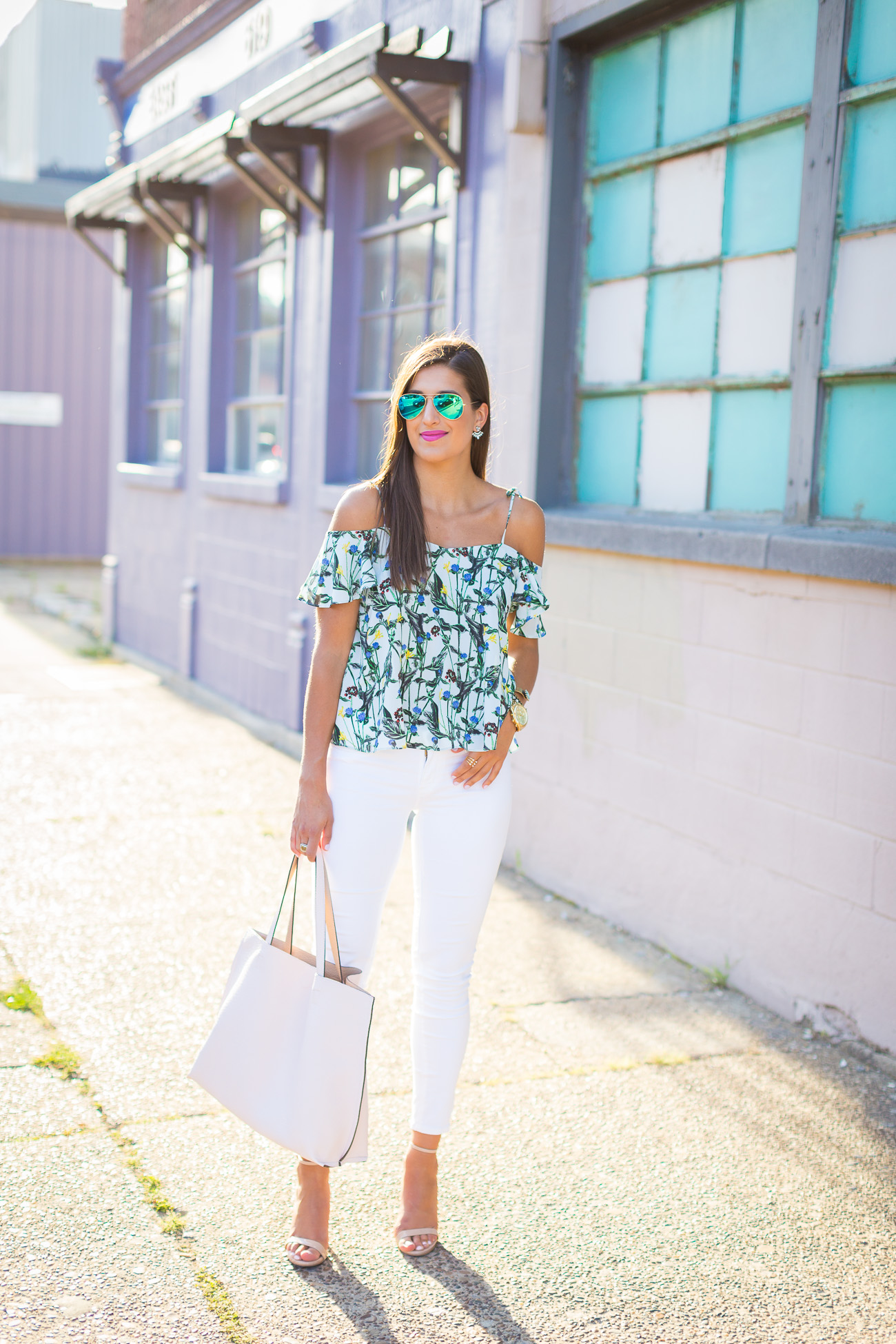 Floral Cold Shoulder Top | A Southern Drawl