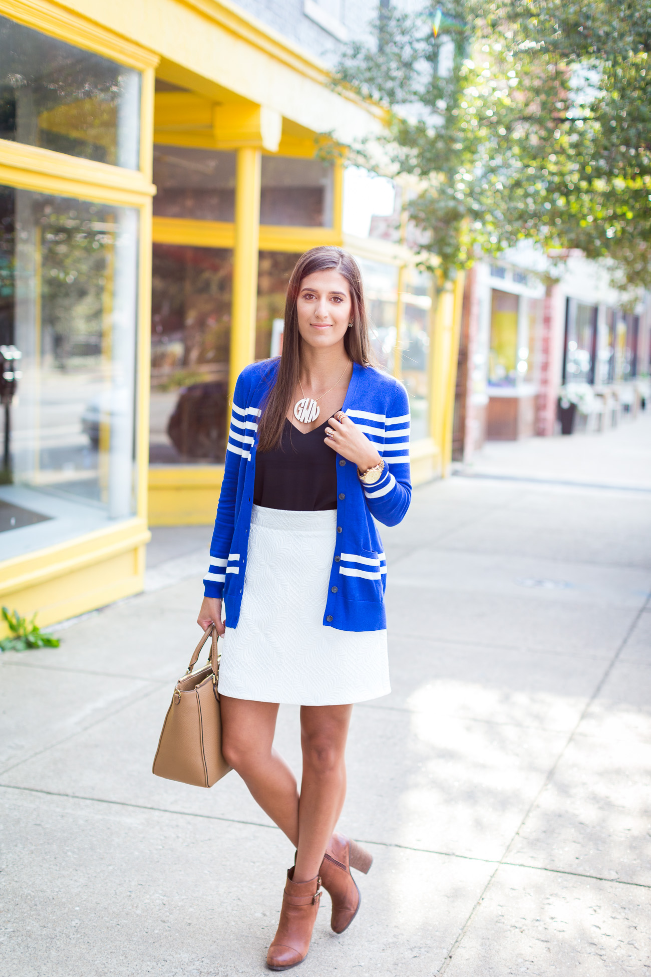 Shops blue cardigan outfit