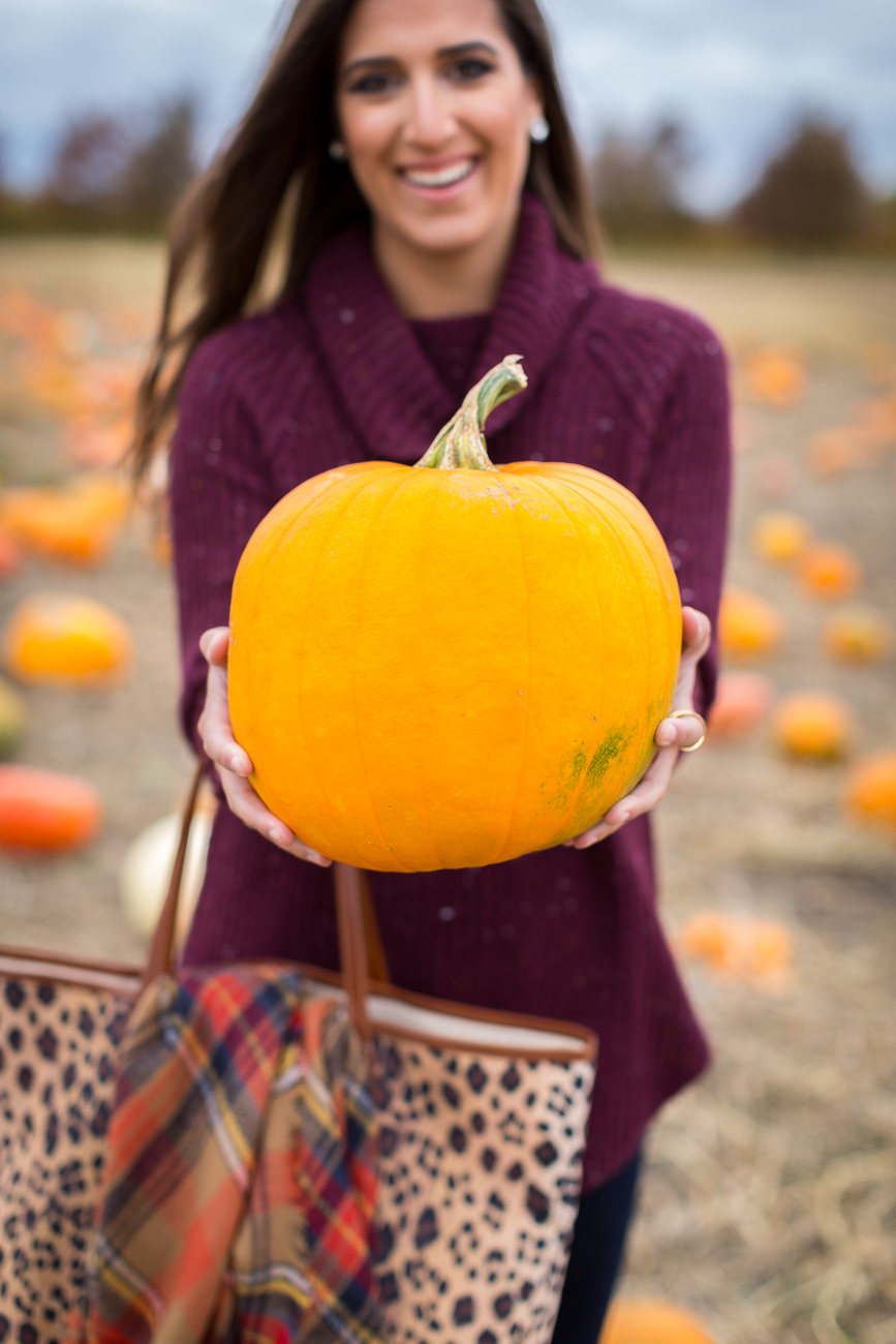 chunky knit, chunky turtleneck, burgundy sweater, blanket scarf, fall outfit ideas, fall outfit, fall style, leopard tote, barrington gifts, duck boots, pumpkin patch // grace wainwright from a southern drawl