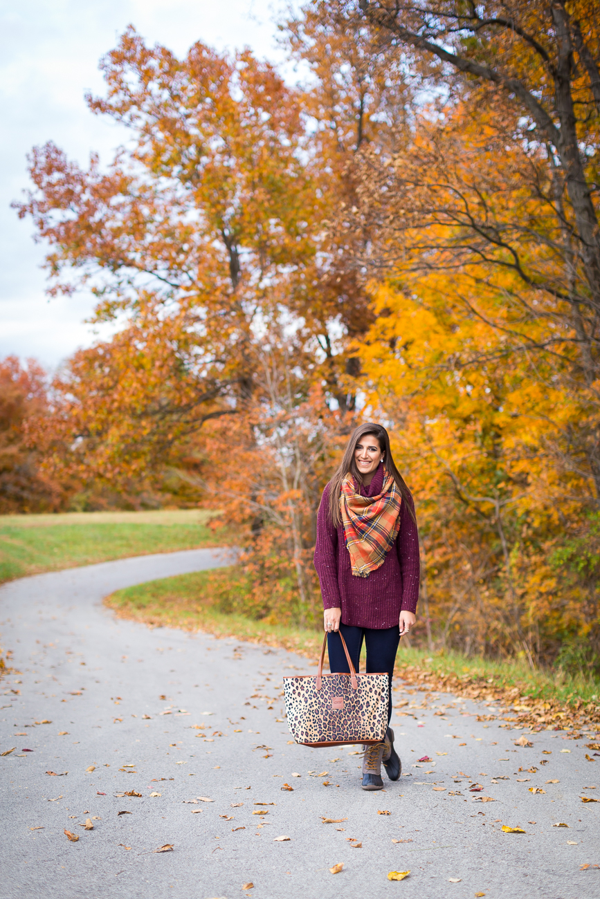 chunky knit, chunky turtleneck, burgundy sweater, blanket scarf, fall outfit ideas, fall outfit, fall style, leopard tote, barrington gifts, duck boots, pumpkin patch // grace wainwright from a southern drawl