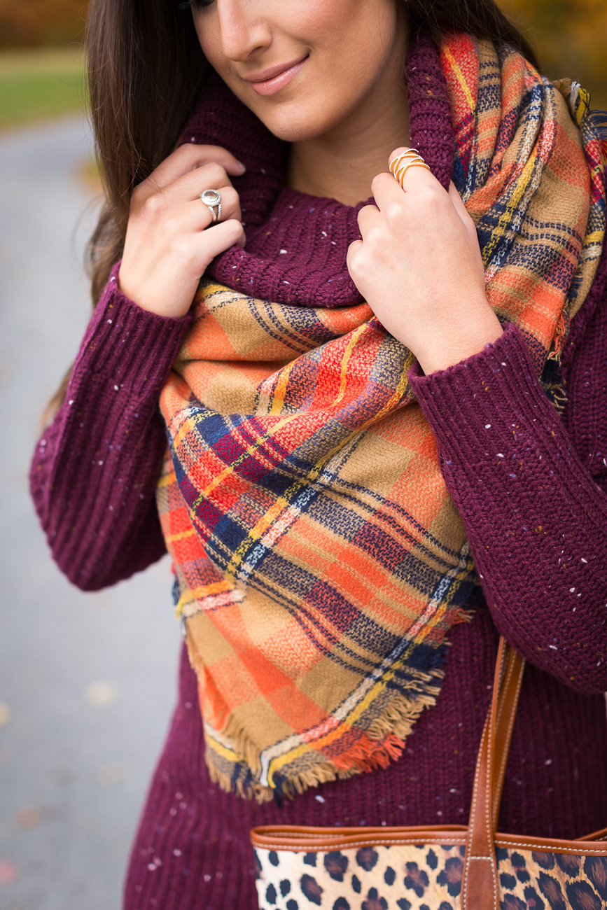 chunky knit, chunky turtleneck, burgundy sweater, blanket scarf, fall outfit ideas, fall outfit, fall style, leopard tote, barrington gifts, duck boots, pumpkin patch // grace wainwright from a southern drawl
