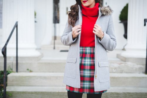 j.crew factory holiday outfit plaid skirt-8