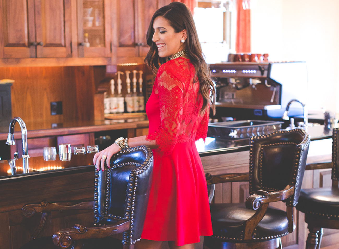 Lace Red Dress | A Southern Drawl