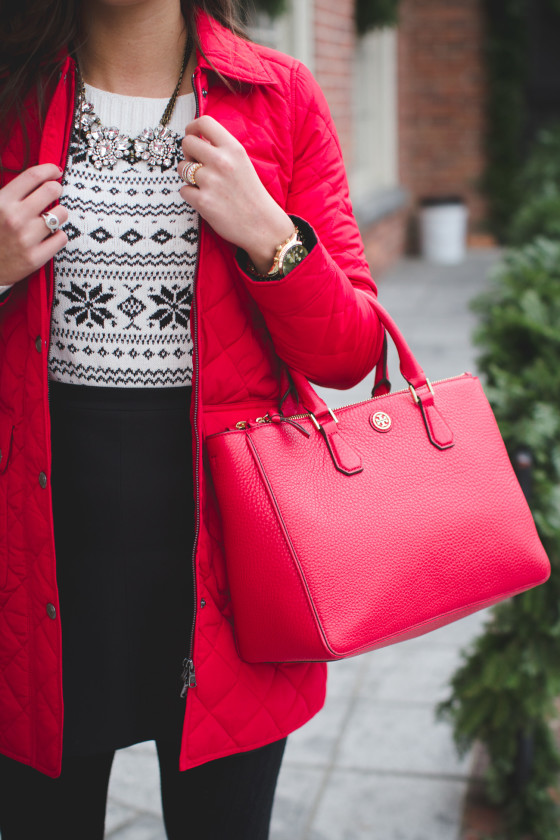 Red Quilted Jacket A Southern Drawl