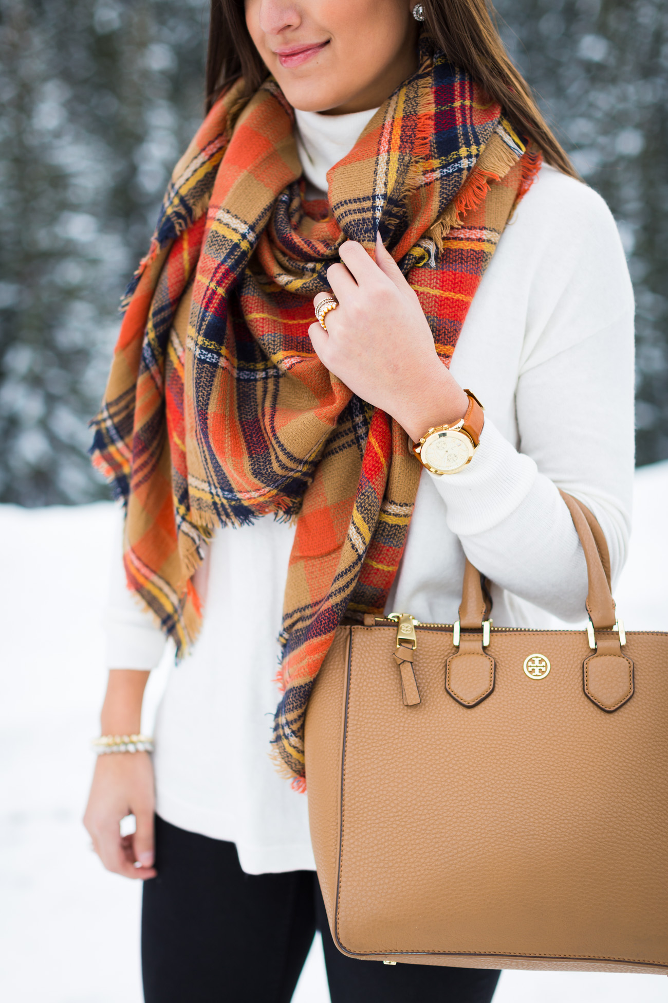 Plaid Blanket Scarf  With Love Andrea