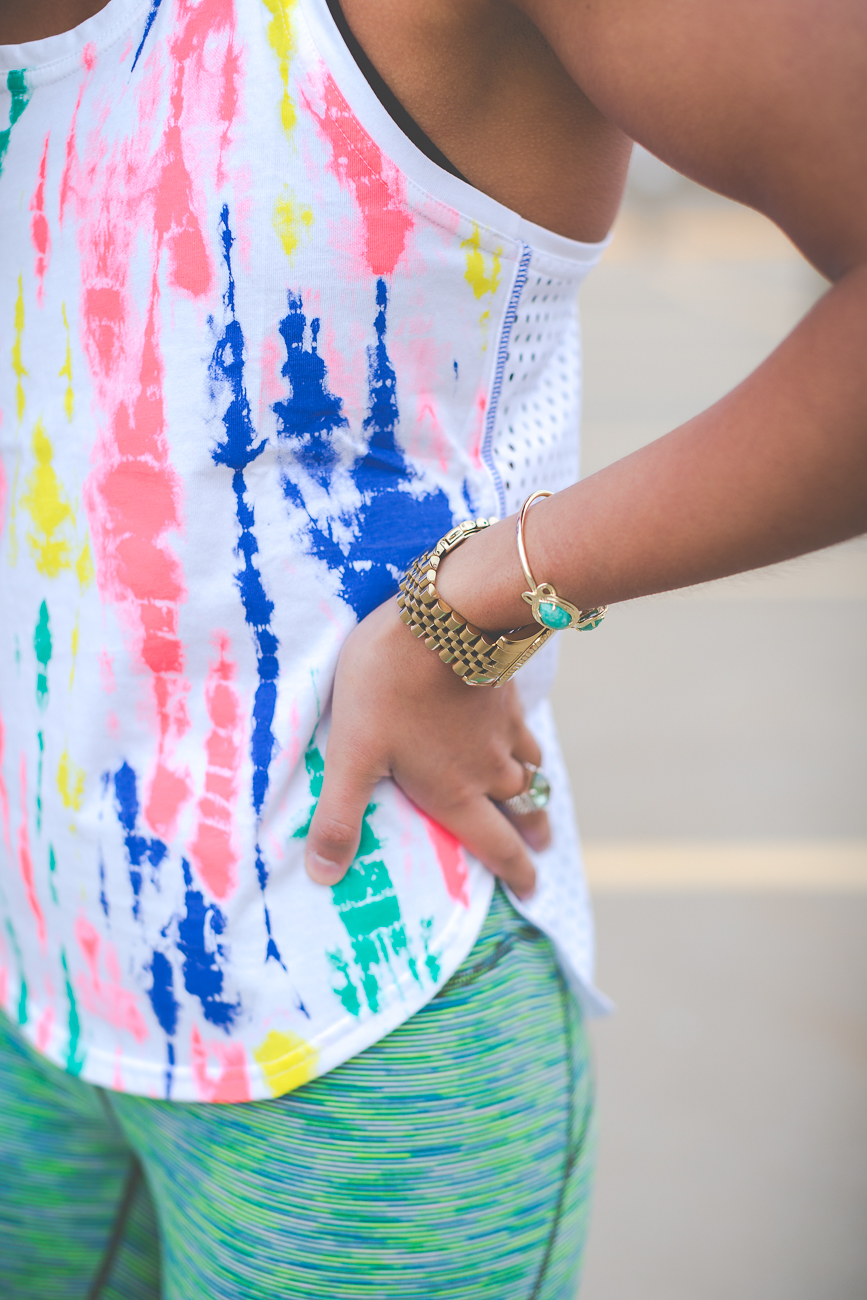 weekly workout routine, tie dye workout tank, stella mccartney activewear, zella slim live-in leggings, nike juvenate sneaker, workout outfit, activewear, activewear outfit ideas, leg routine, leg workout routine, glute exercises, summer workout routine, athleisure, squatspo // grace wainwright from a southern drawl