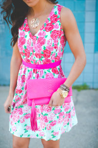 hot pink derby dress