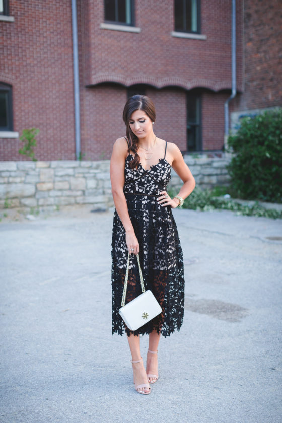 Black Lace Midi Dress | A Southern Drawl