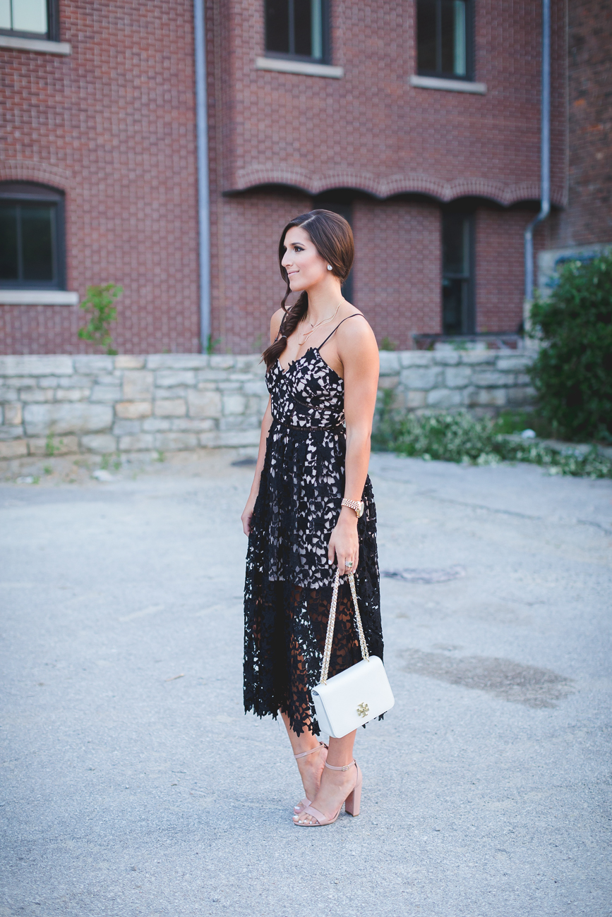Black Lace Midi Dress | A Southern Drawl
