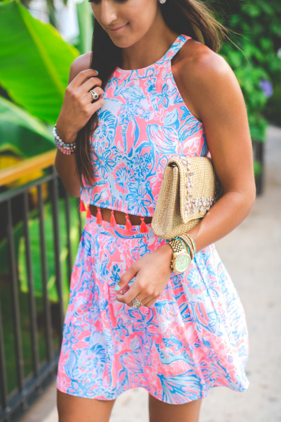 Lilly Pulitzer Crop Top and Skirt Set | A Southern Drawl
