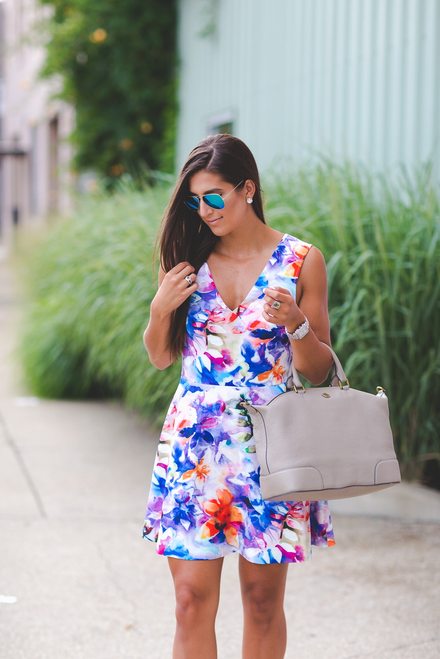Floral Fit & Flare Dress | A Southern Drawl