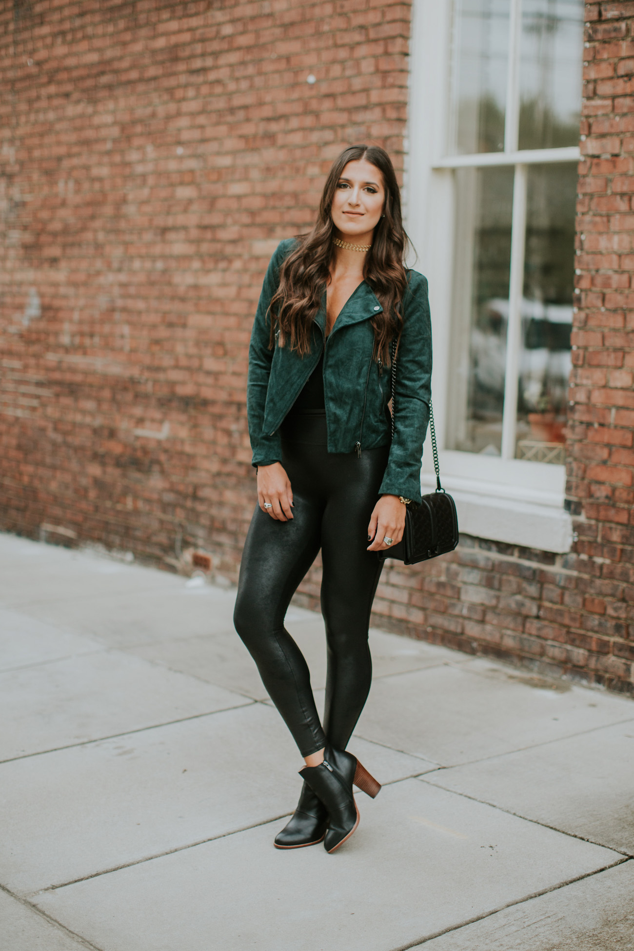 OOTD 2.13.18: Suede Jacket and Faux Leather Leggings