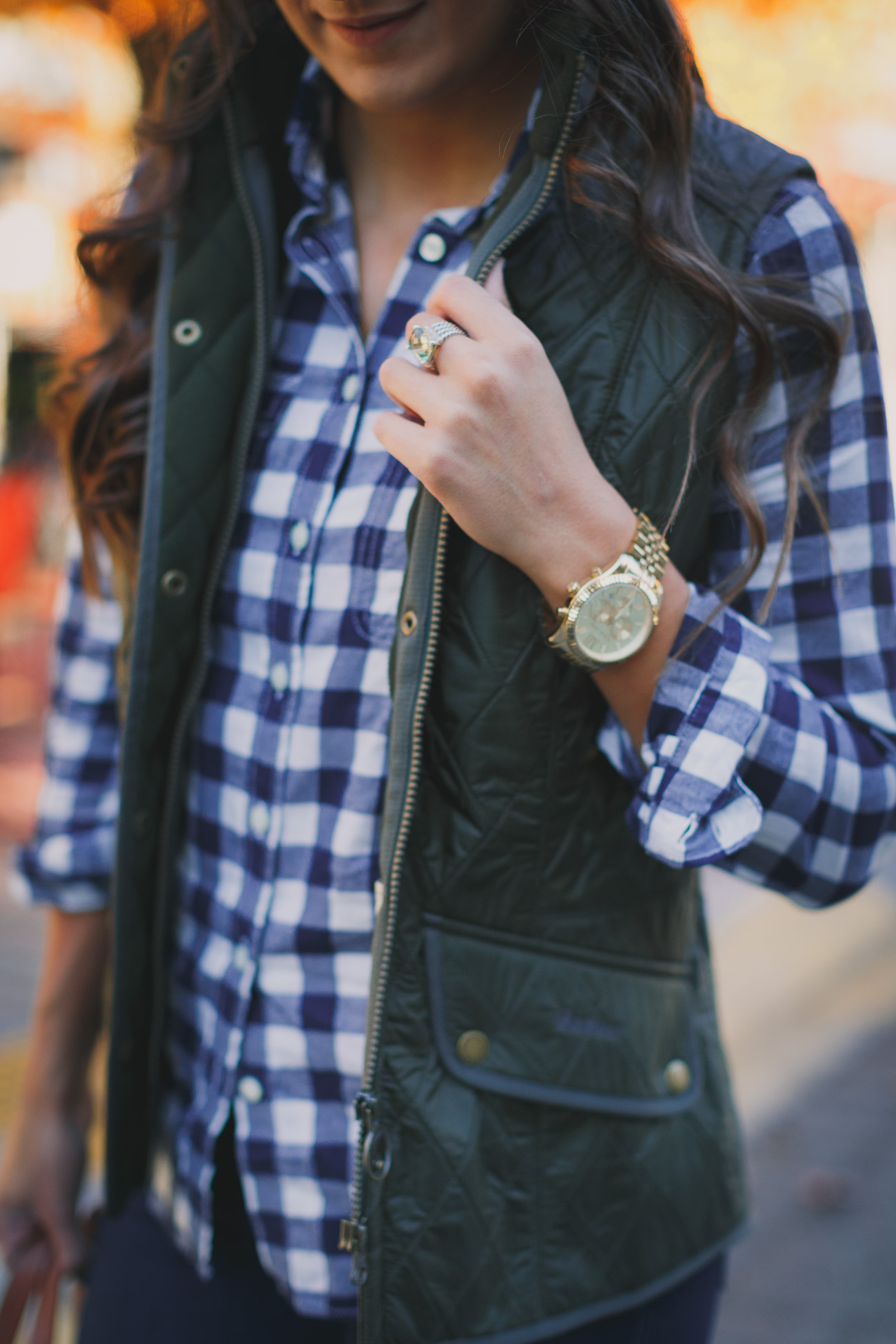 barbour cavalry quilted vest, barbour quilted vest, preppy outfit, fall style, fall fashion, buffalo check shirt, buffalo plaid shirt, barbour vest, barbour outfit, fall barbour outfit, j.crew all day tote // grace wainwright a southern drawl
