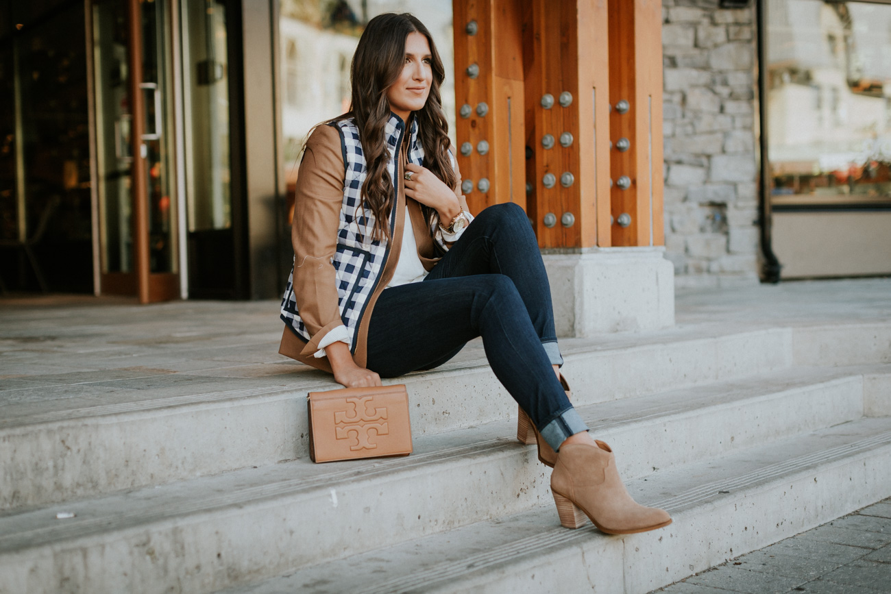 Gingham Puffer Vest | A Southern Drawl