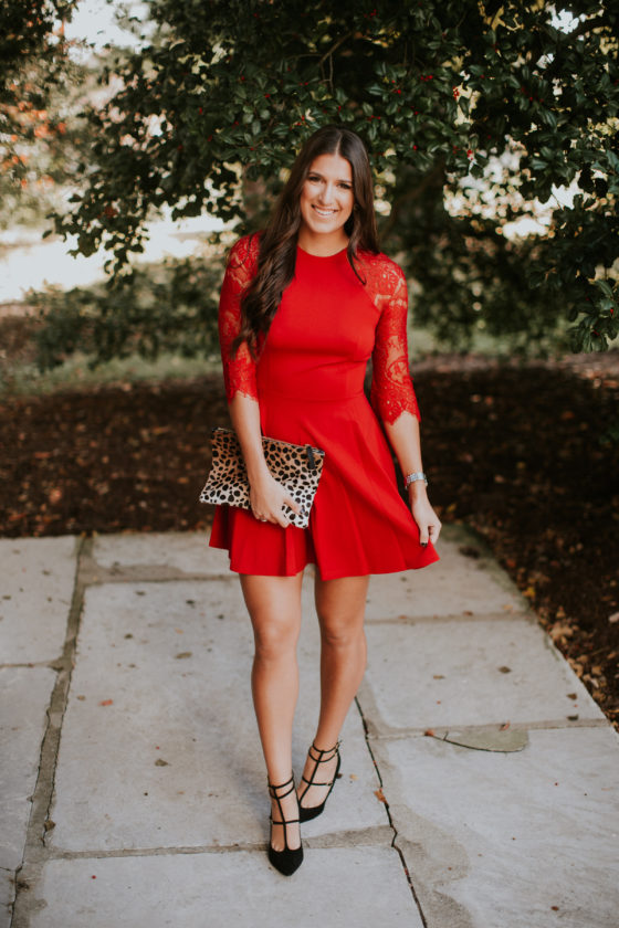 Red Lace Dress | A Southern Drawl