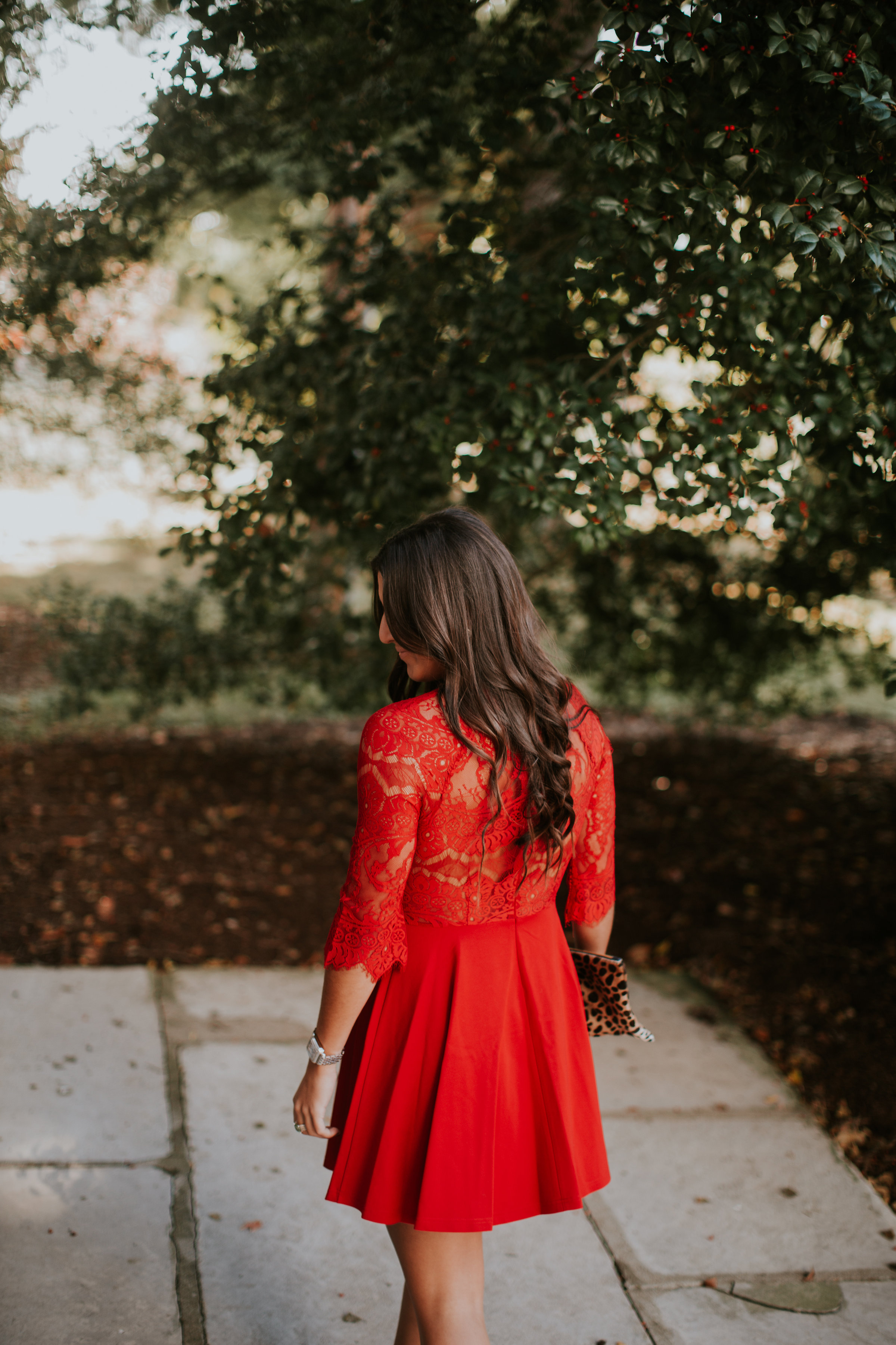 red lace dress, bb dakota yale lace panel dress, little red dress, holiday fashion, holiday style, holiday outfit, cute christmas party outfit, holiday outfit inspiration, calf hair clutch, clare v calf hair clutch, holiday gift guide, christmas cocktail party outfit, t strap pumps // grace wainwright a southern drawl