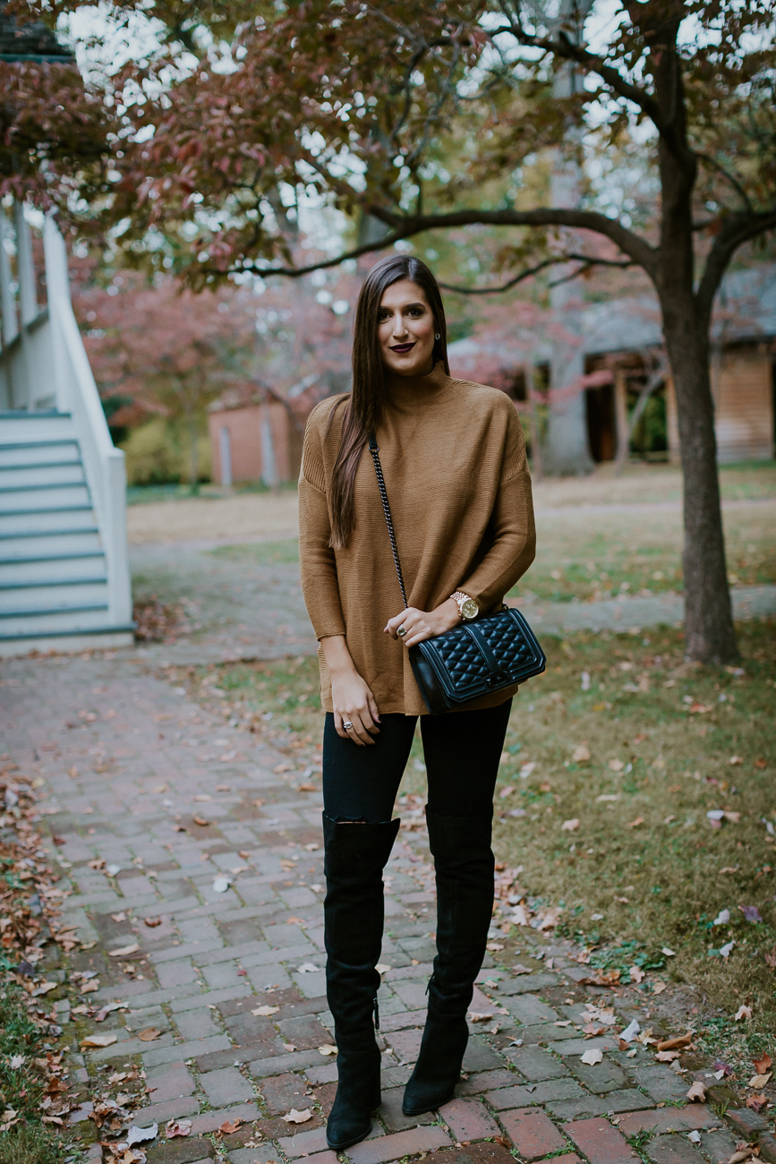camel mock turtleneck