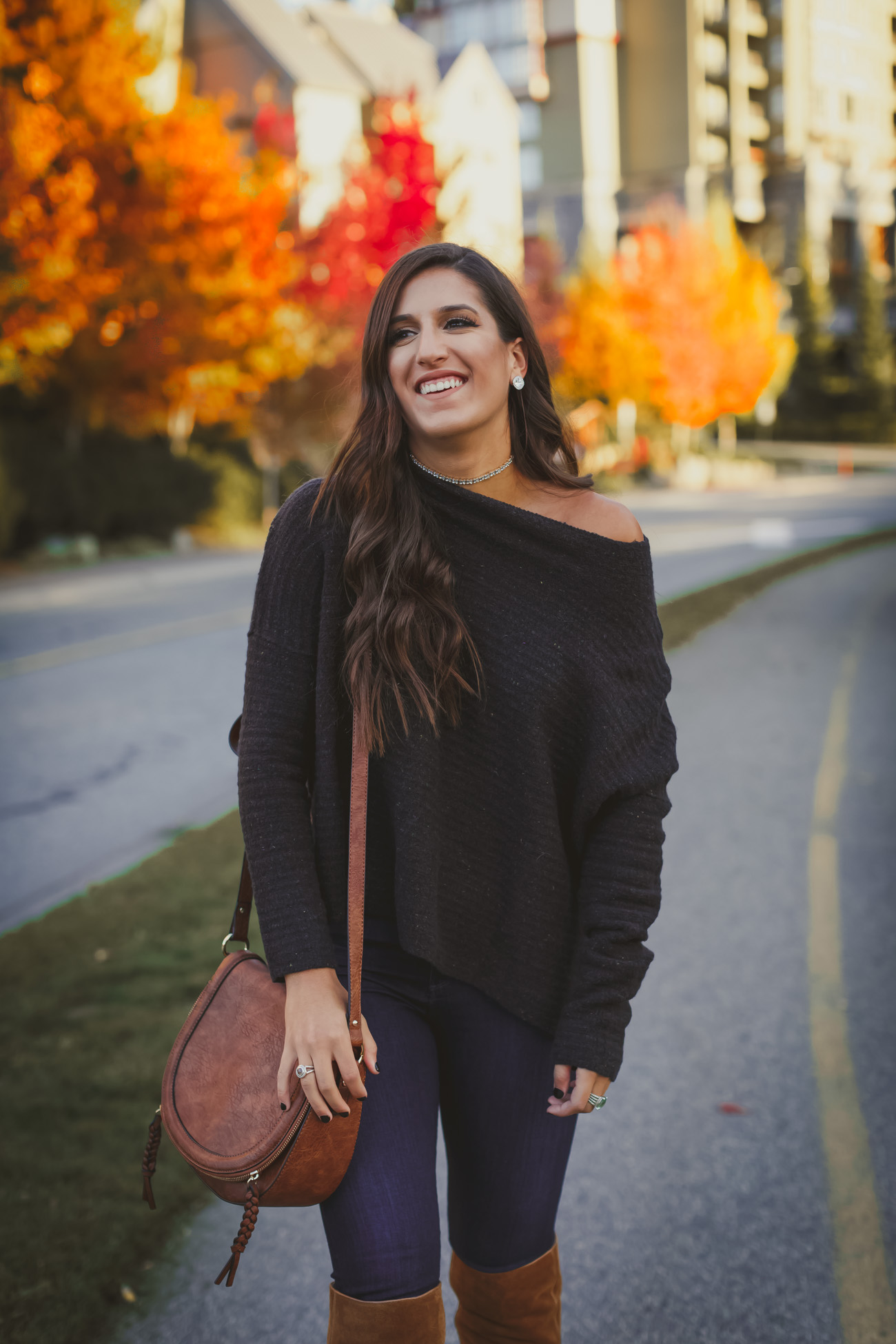 off the shoulder sweater, knit sweater, over the knee boots, dolce vita cash over the knee boot, vince camuto over the knee boot, vince camuto melaya over the knee boot, fall outfit, fall fashion, fall style // grace wainwright a southern drawl
