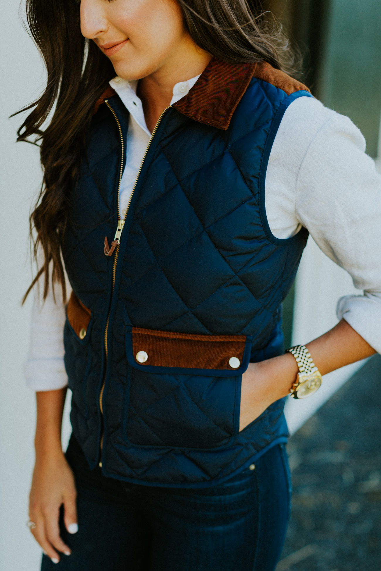 j.crew quilted puffer vest, j.crew excursion vest, preppy fall look, preppy vest, quilted puffer vest, southern outfit, southern fashion blogger, suede booties, tan booties, flannel shirt, flannel button down, madewell outfit // grace wainwright a southern drawl