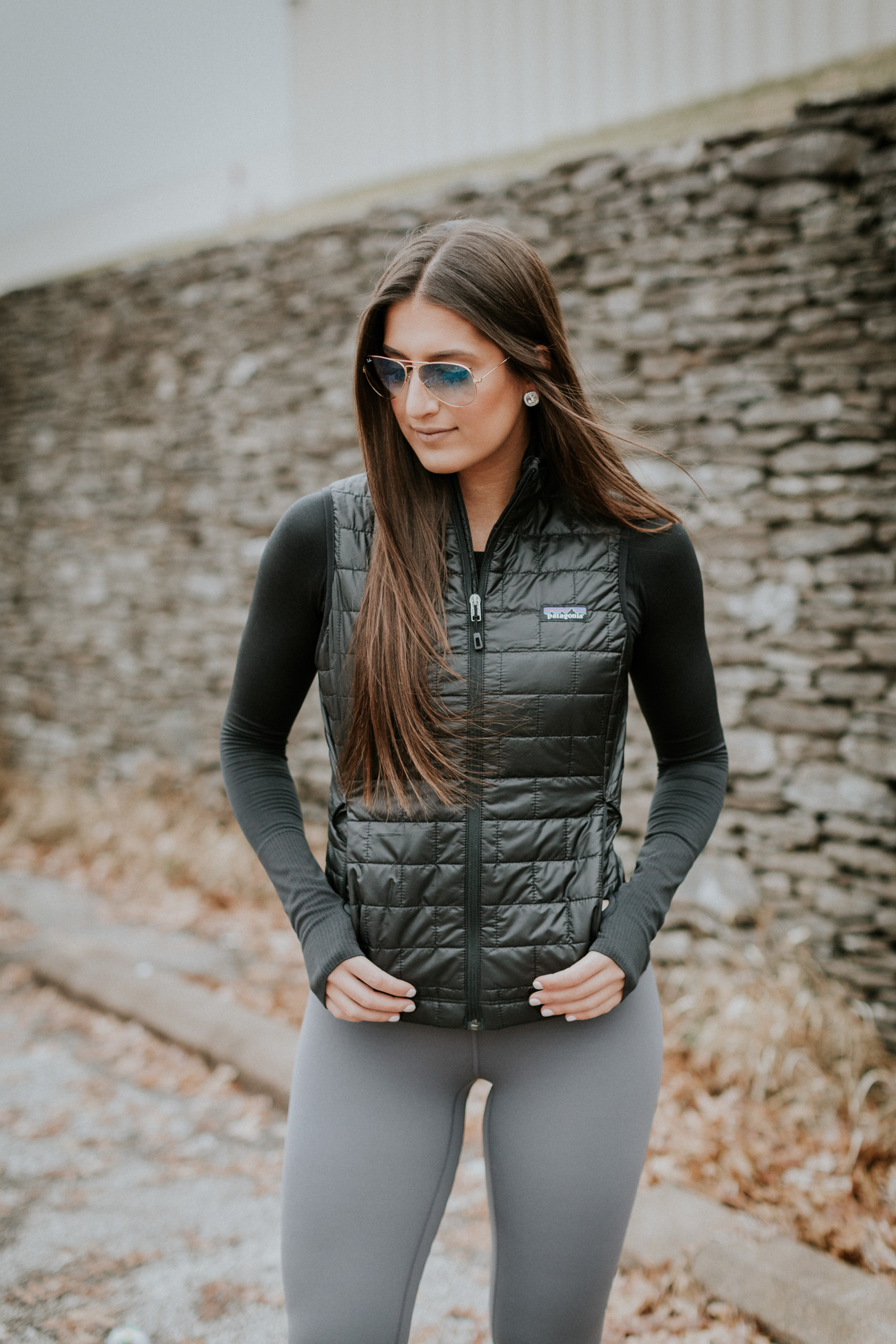lululemon swiftly tech crewneck, ray ban aviators, patagonia nano puff insulated vest, lululemon crop pullover, lululemon align pant, align crops, nike air presto sneaker, black crop pullover, crop long sleeve, athleisure outfit, a southern drawl workouts, winter activewear, fall activewear, lululemon high times pant, lululemon wunder under pant, lululemon activewear, athleisure, cute activewear outfit, a southern drawl workouts, weekly workout routine, weekly workouts, weekly exercises, polar a360 watch, cute activewear, cute workout outfit, running routine, girl gains, fitness inspiration, fitspo, athleisure, nike athleisure outfit // grace wainwright a southern drawl