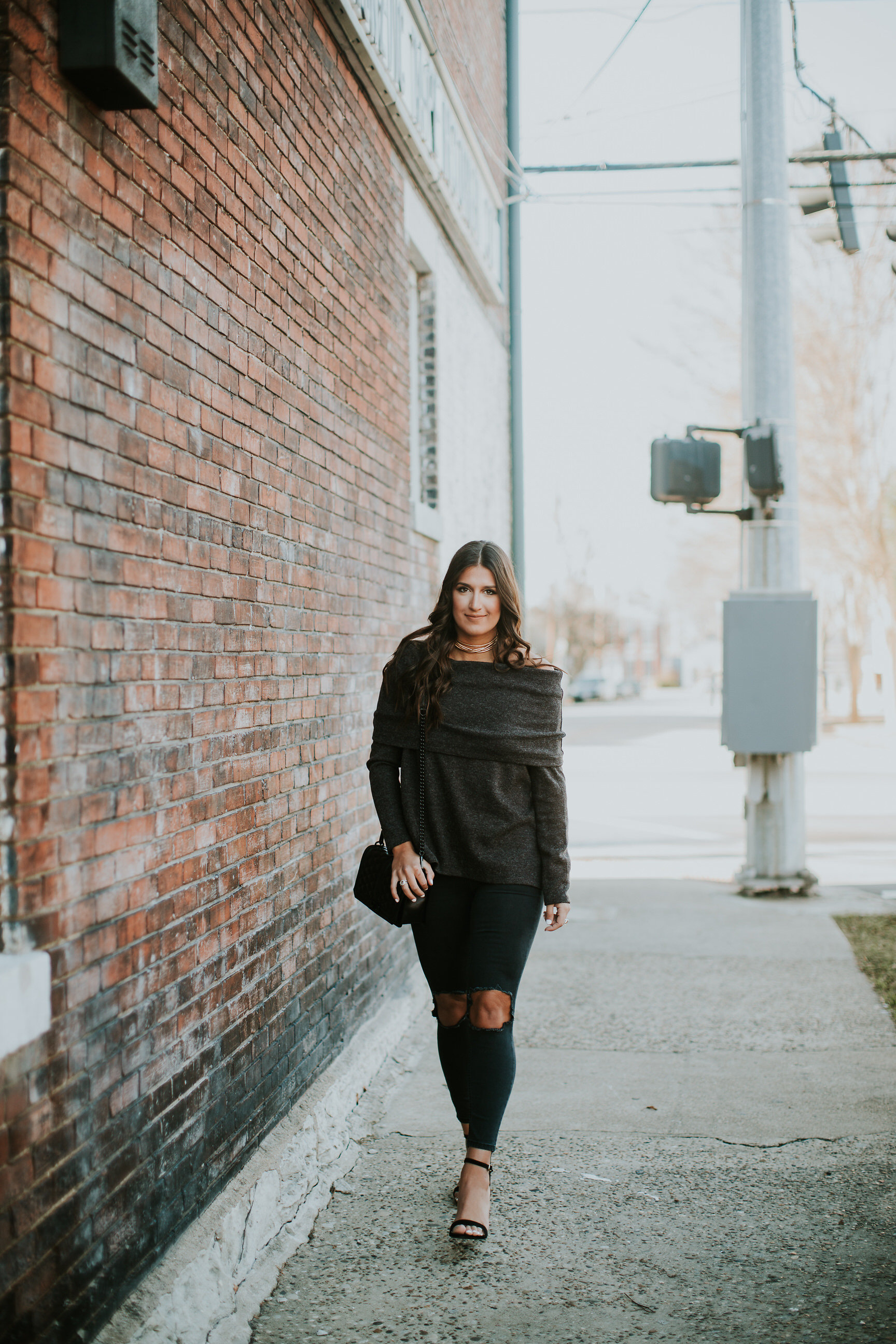 Off the Shoulder Sweater | A Southern Drawl