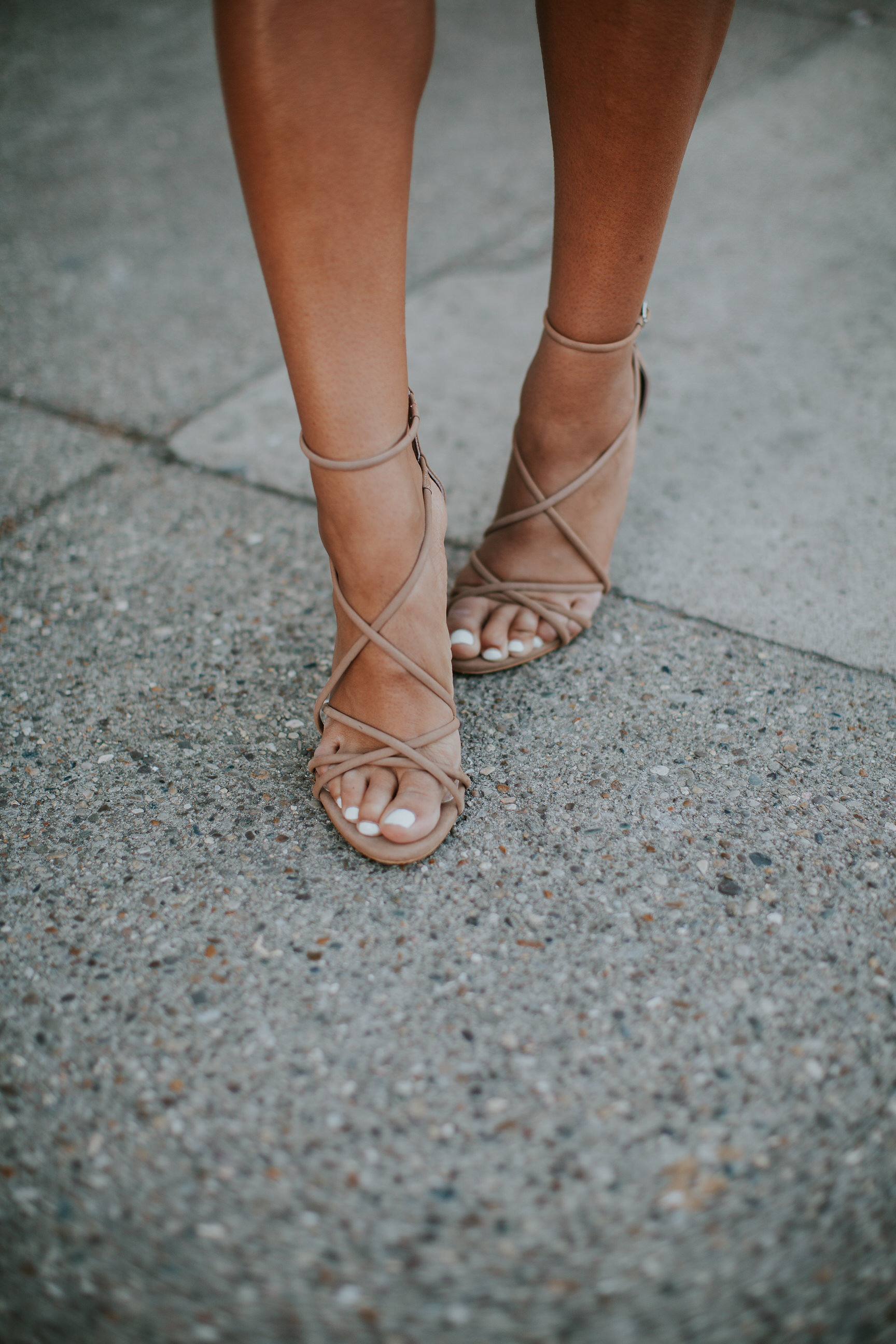 blush pink midi dress. bow tie midi dress, bow dress, blush pink dress, nude strappy sandals, taupe crossbody bag, rebecca minkoff love crossbody bag, valentine's day outfit, galentine's day outfit, valentine's day outfit, strappy nude sandals, nude strappy sandals, v-neck dress, valentine's day dress // grace wainwright a southern drawl