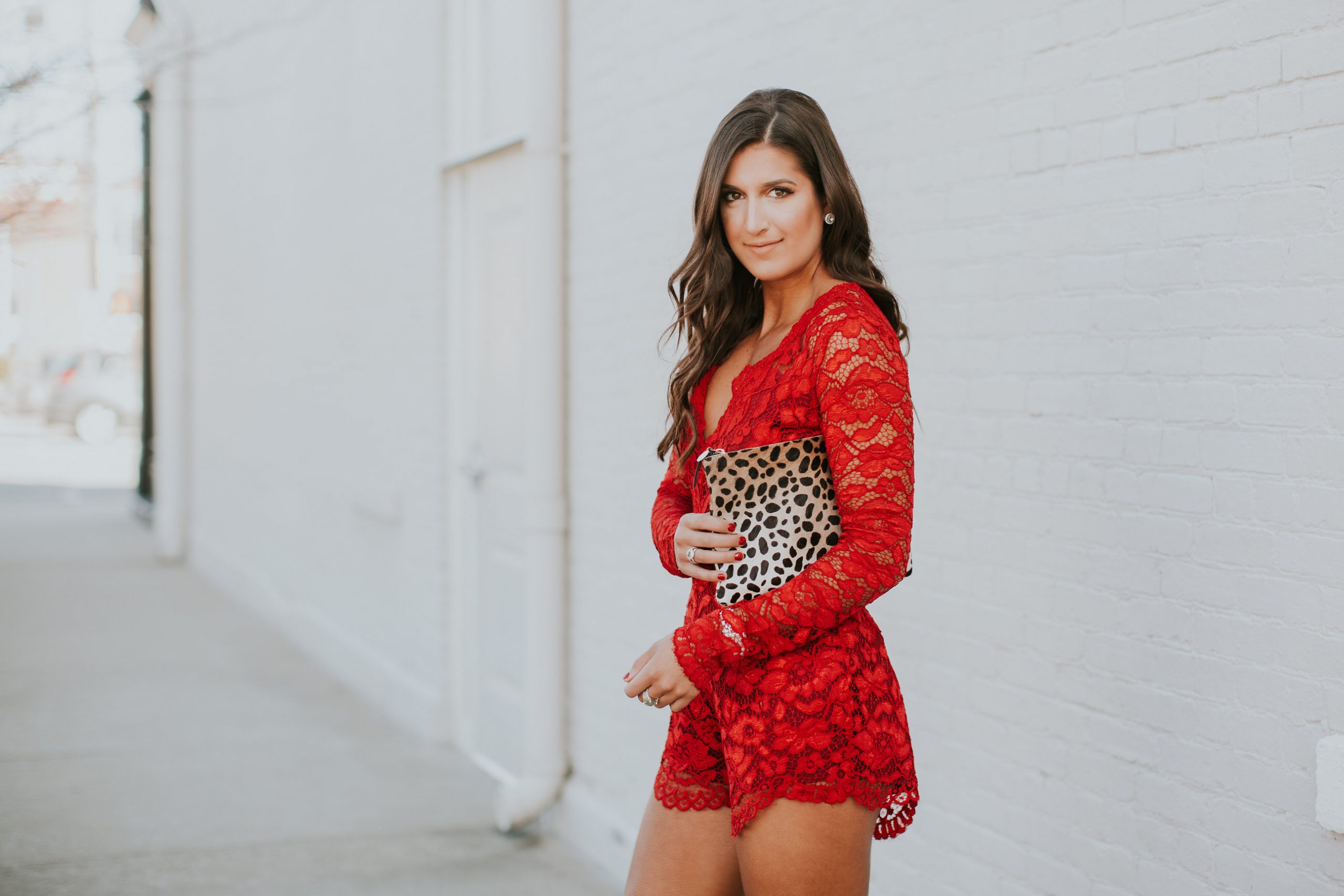 Red Lace Romper  A Southern Drawl