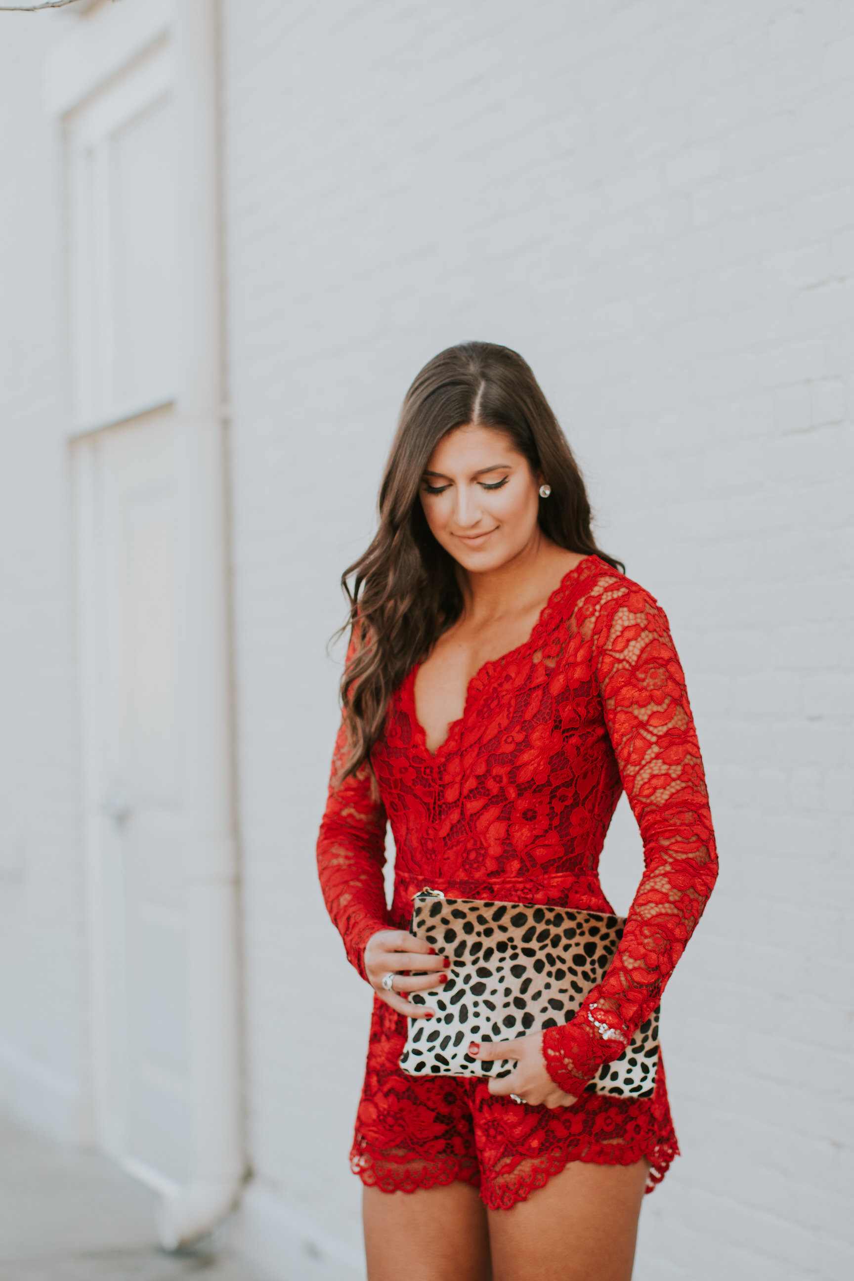 Red Lace Romper  A Southern Drawl