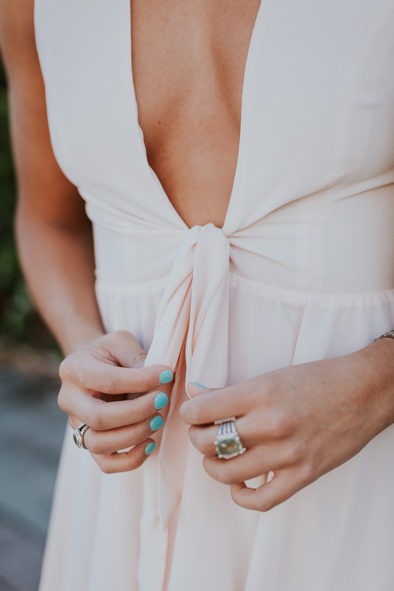 blush bow tie dress, lovers and friends x revolve andie dress is blush, mystique clutch, lace up sandals, vacation outfit, vacation style // grace wainwright a southern drawl