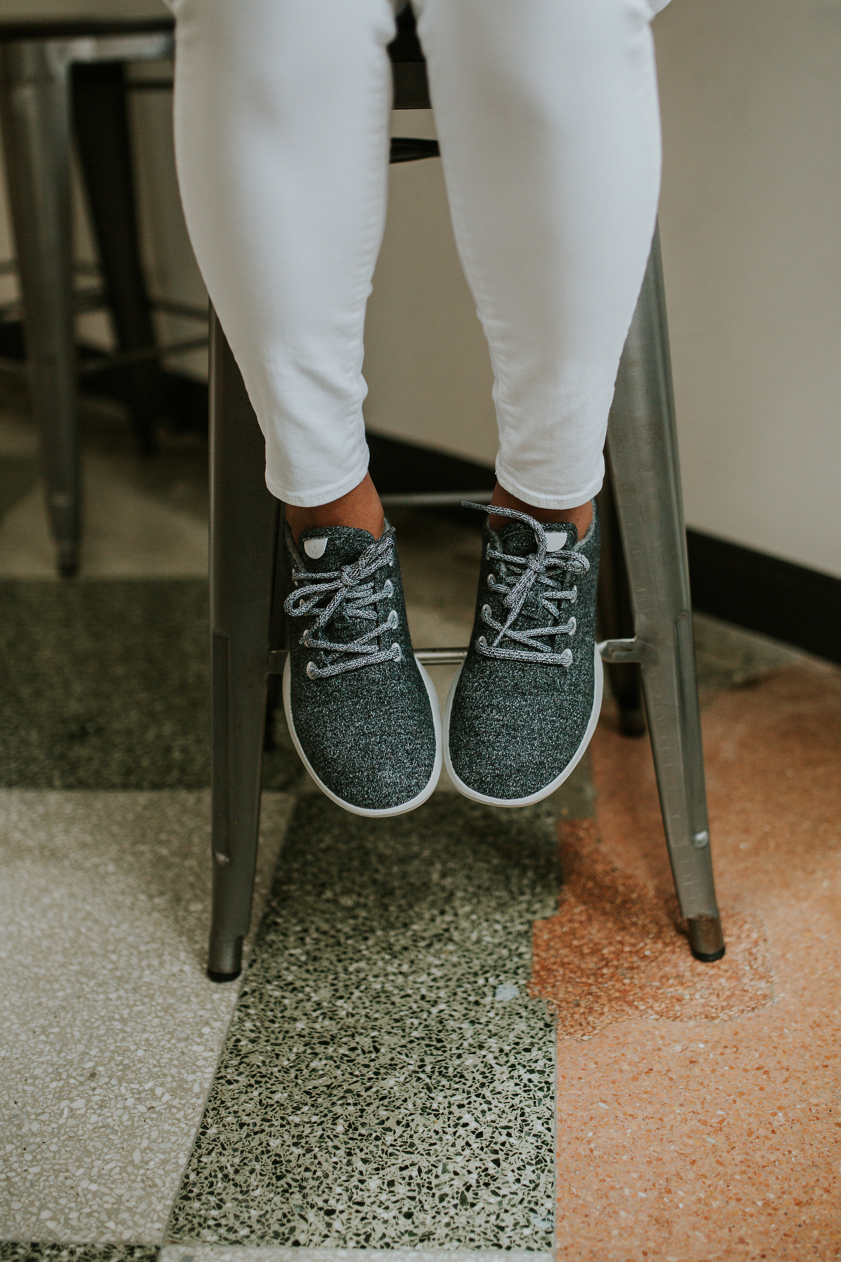 casual everyday outfit, allbirds wool runners, allbirds sneakers, j.crew stripe linen shirt, white distressed skinny jeans, distressed yankees baseball cap, press coffee shop louisville, louisville coffee shops, kentucky blogger, kentucky coffee shops, casual style, casual outfit // grace wainwright a southern drawl