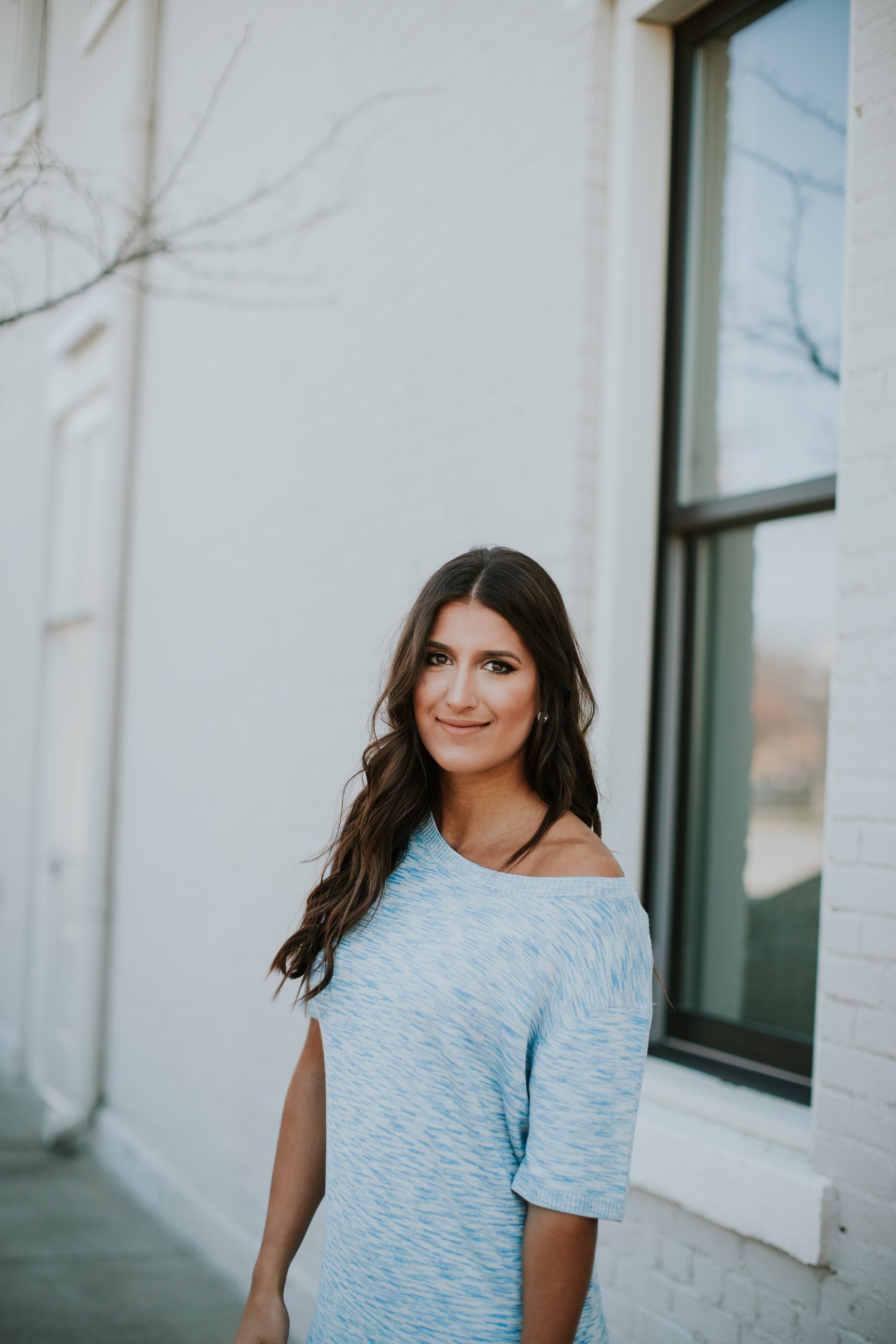off the shoulder sweater dress, minkpink sweater dress, over the knee boots, tory burch robinson square pebbled tote, dolce vita boots, spring fashion, spring style, spring outfit // grace wainwright a southern drawl