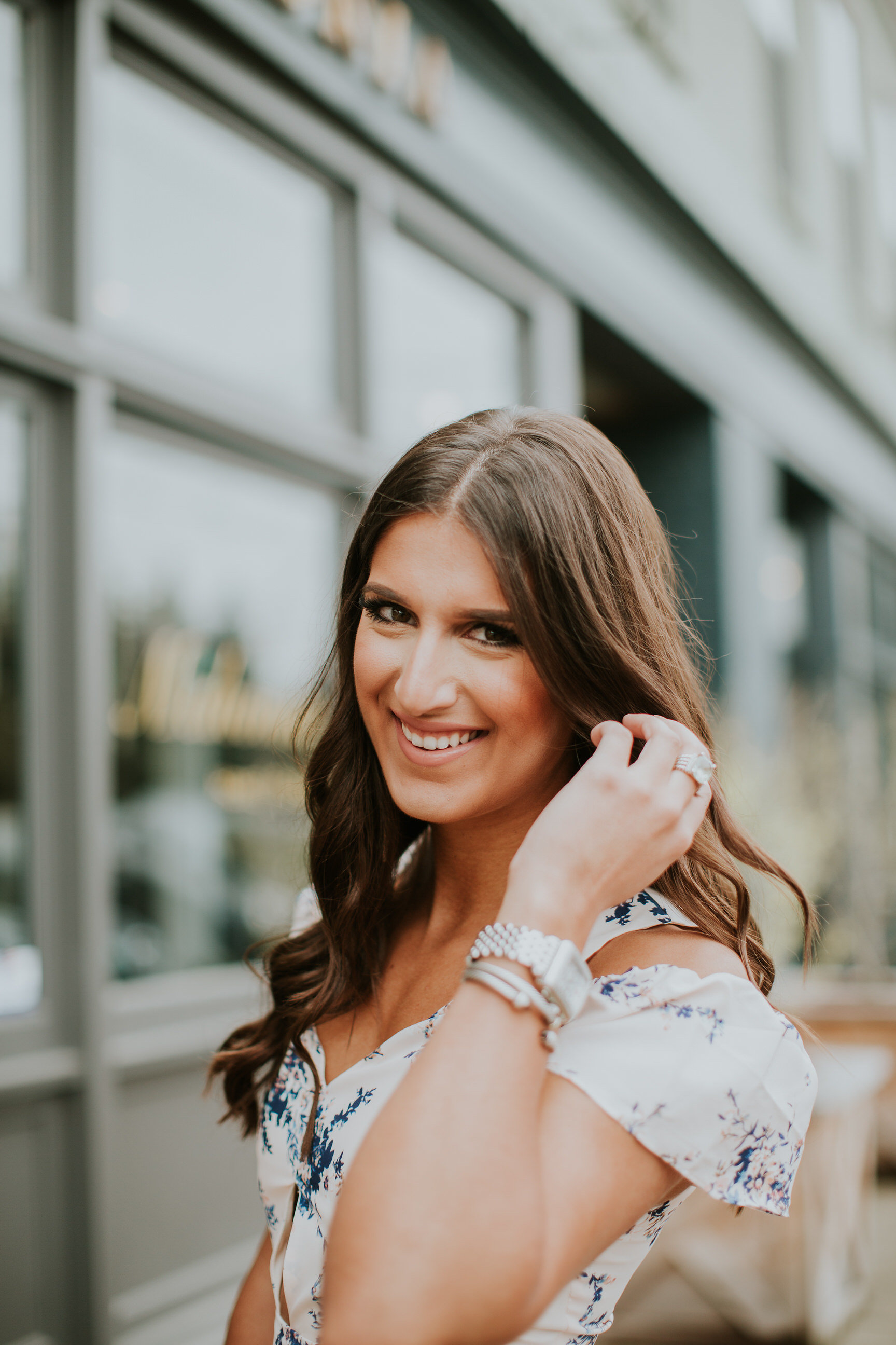 floral cold shoulder dress, spring fashion, spring dress, spring style, spring fashion, kentucky derby dress, cocktail dress, wedding guest dress, gold chain earrings, steve madden carrson sandal // grace wainwright a southern drawl