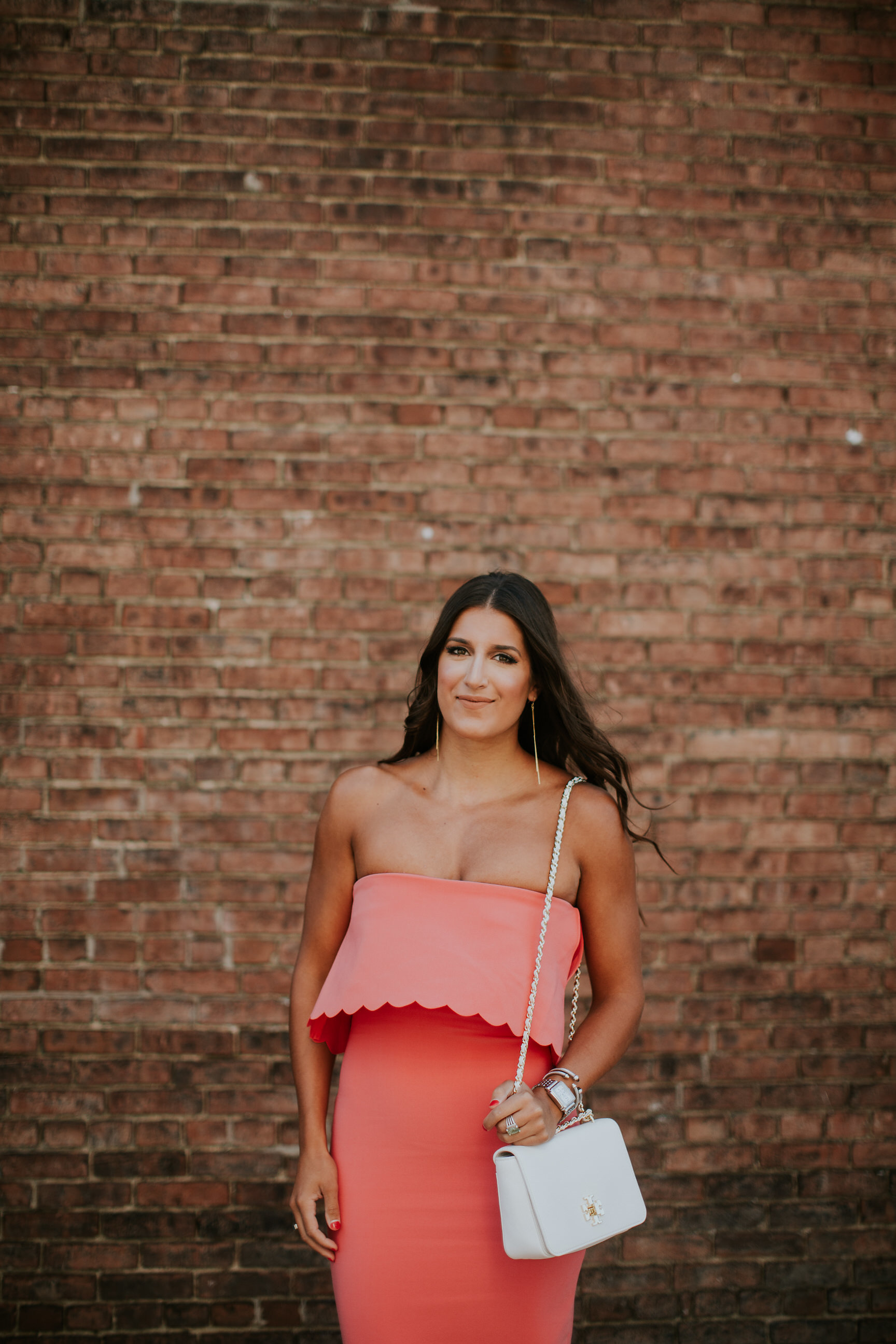 scallop midi dress, cocktail dress, wedding guest dress, likely driggs dress, summer dress, neon cocktail dress, neon scallop dress, midi dresses, cocktail midi dresses, southern fashion, southern blogger, style blogger // grace wainwright a southern drawl