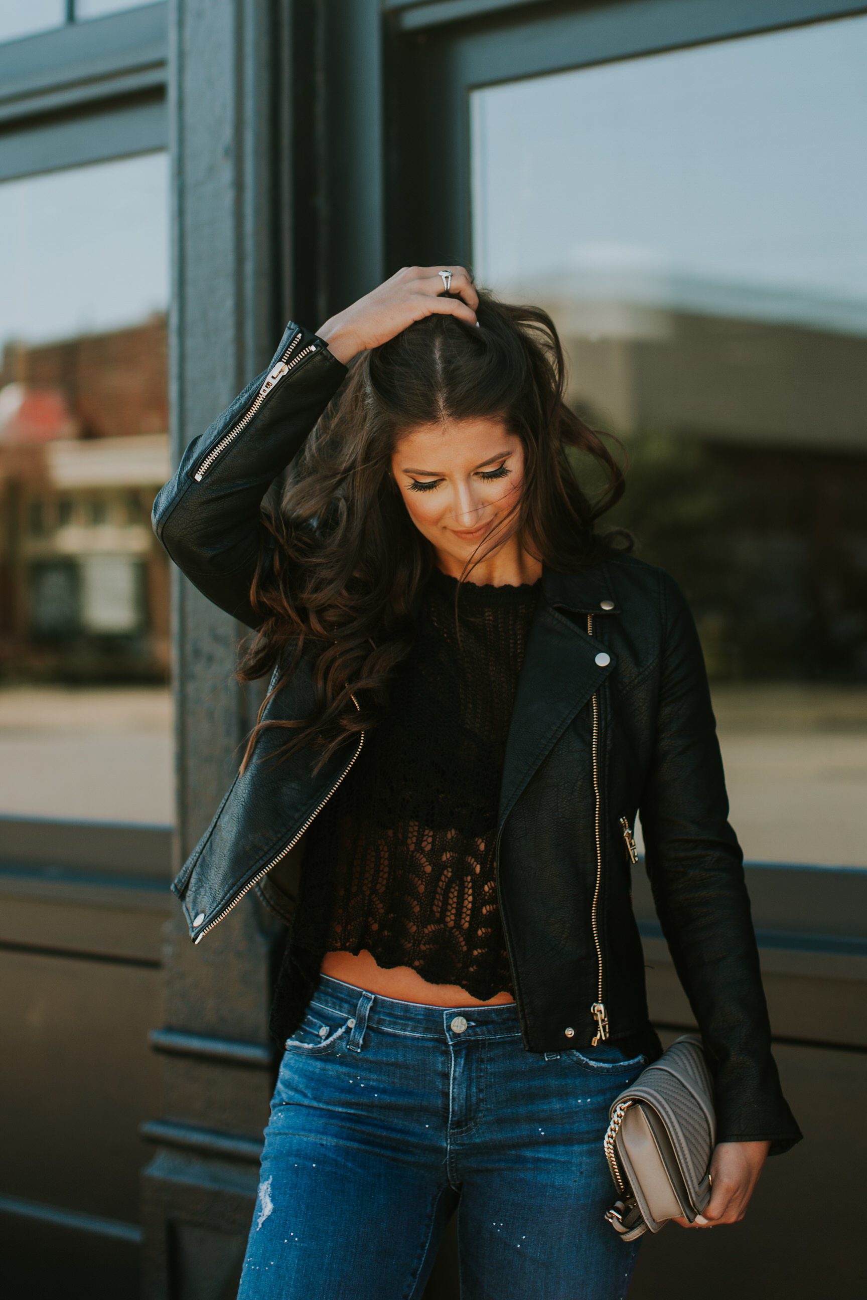 OUTFIT OF THE DAY // Plan C Leather Jacket for April 08, 2019 - NAWO