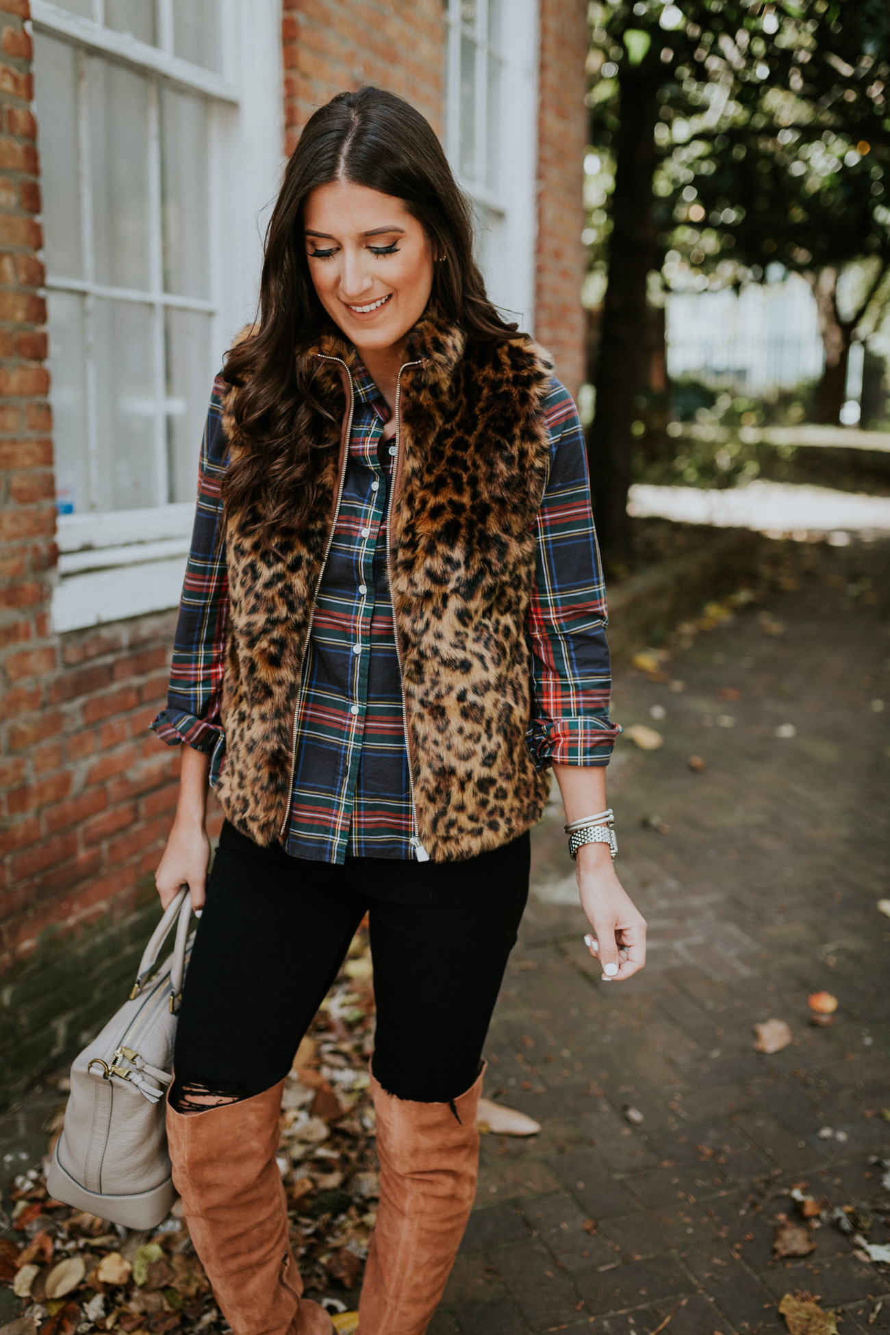 Faux Leopard Fur Vest | A Southern Drawl