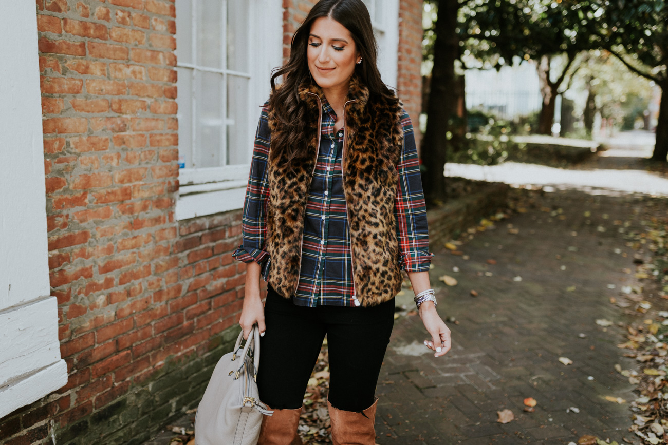 leopard vest outfit