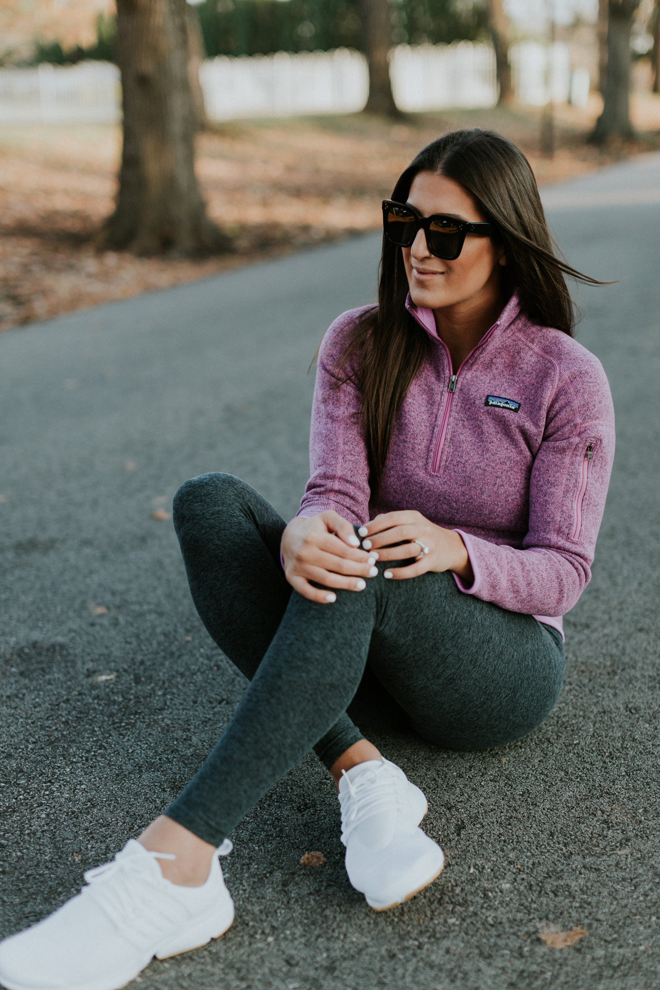 patagonia pullover, beyond yoga high waist leggings, nike air presto sneaker. a southern drawl fitness, fitspiration, leg workout guide // grace wainwright a southern drawl