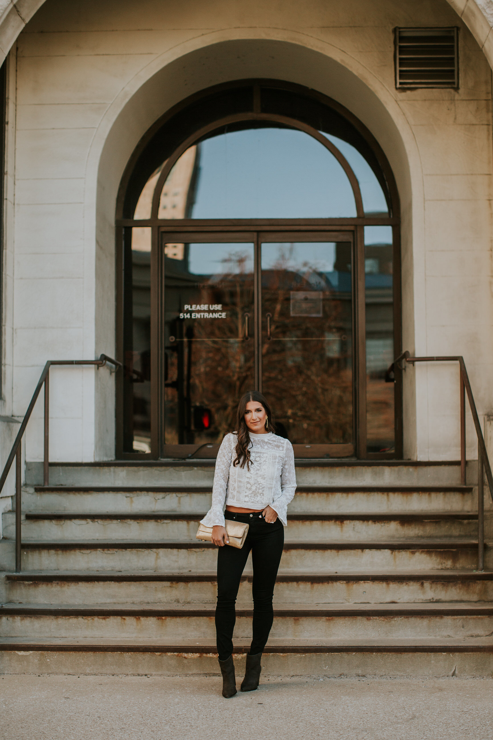 vintage blouse, vintage top, high neck blouse, high neck top, classy outfit, workwear, work outfit ideas, affordable booties // grace wainwright a southern drawl