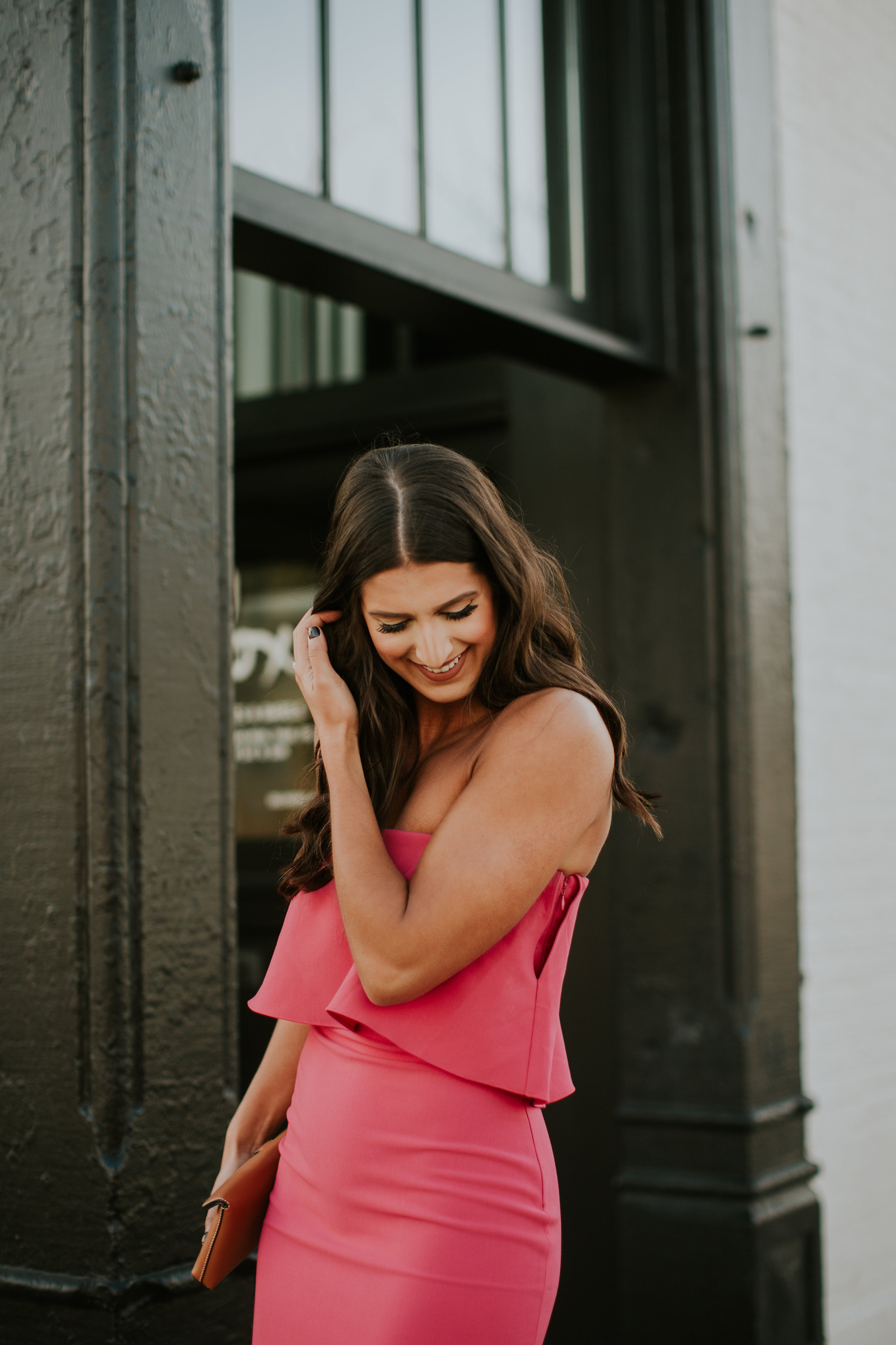 likely driggs dress, fuchsia strapless dress, likely dresses, likely nyc dresses, valentine's day dress, valentine's day outfits, valentine's day dresses, fuchsia dresses, strapless pink dress, date night outfit // grace wainwright a southern drawl