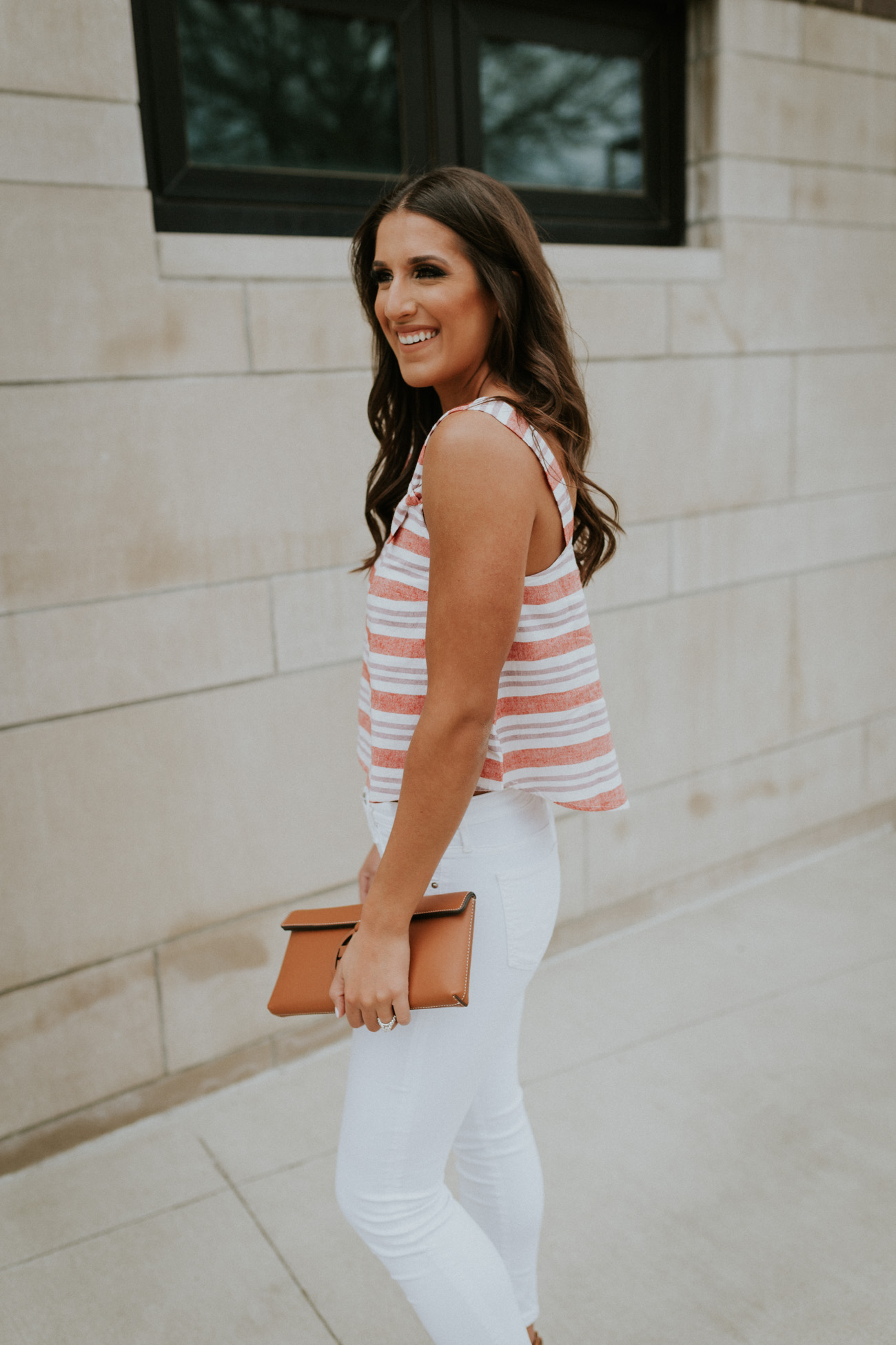 stripe bow top, summer style, spring style, white skinny jeans, cute spring outfit, jeffrey campbell despoina sandal, stripe top, stripe tank, lovers and friends tank, lovers and friends la // grace wainwright a southern drawl