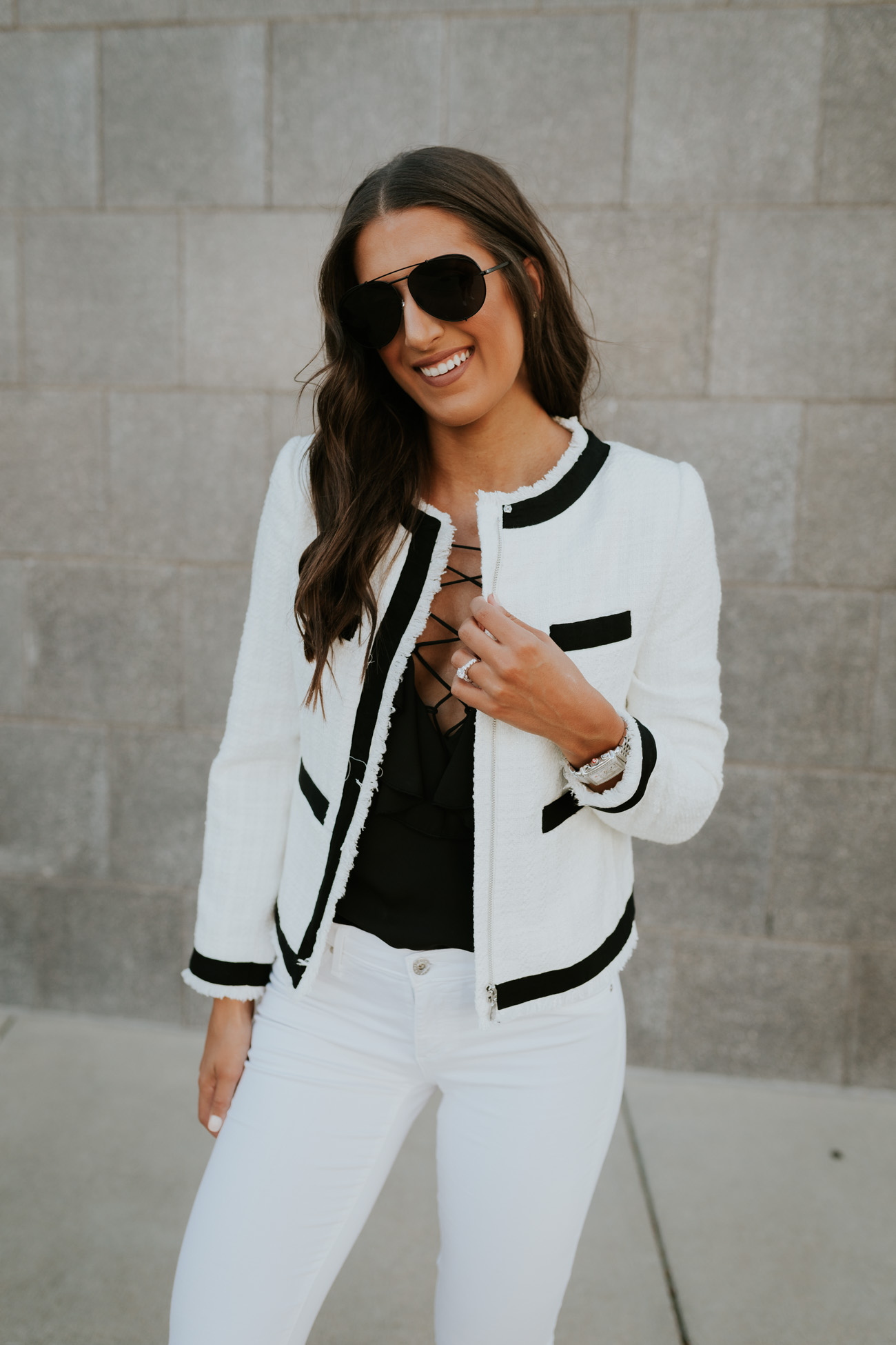 lace up cami, wayf lace up ruffle cami, preppy style, preppy jacket, tweed jacket, cece tweed jacket, 2018 nordstrom anniversary sale public access, shop nordstrom, nordstrom shoes, nordstrom dresses, nordstrom handbag sale, nordstrom anniversary sale dates, Nordstrom Anniversary Sale 2018, nordstrom anniversary sale picks, nordstrom anniversary sale catalog, sale picks for nordstrom anniversary sale 2018, information on nordstrom anniversary sale, nordstrom credit card, nordstrom debit card, nordstrom rewards, nordstrom sale, nordstrom anniversary sale finds, nsale finds, nsale picks, nike on sale, cute fall outfit, fall style, fall inspo, fall sale, nordstrom anniversary sale public access, 2018 nordstrom anniversary sale public access // grace wainwright a southern drawl