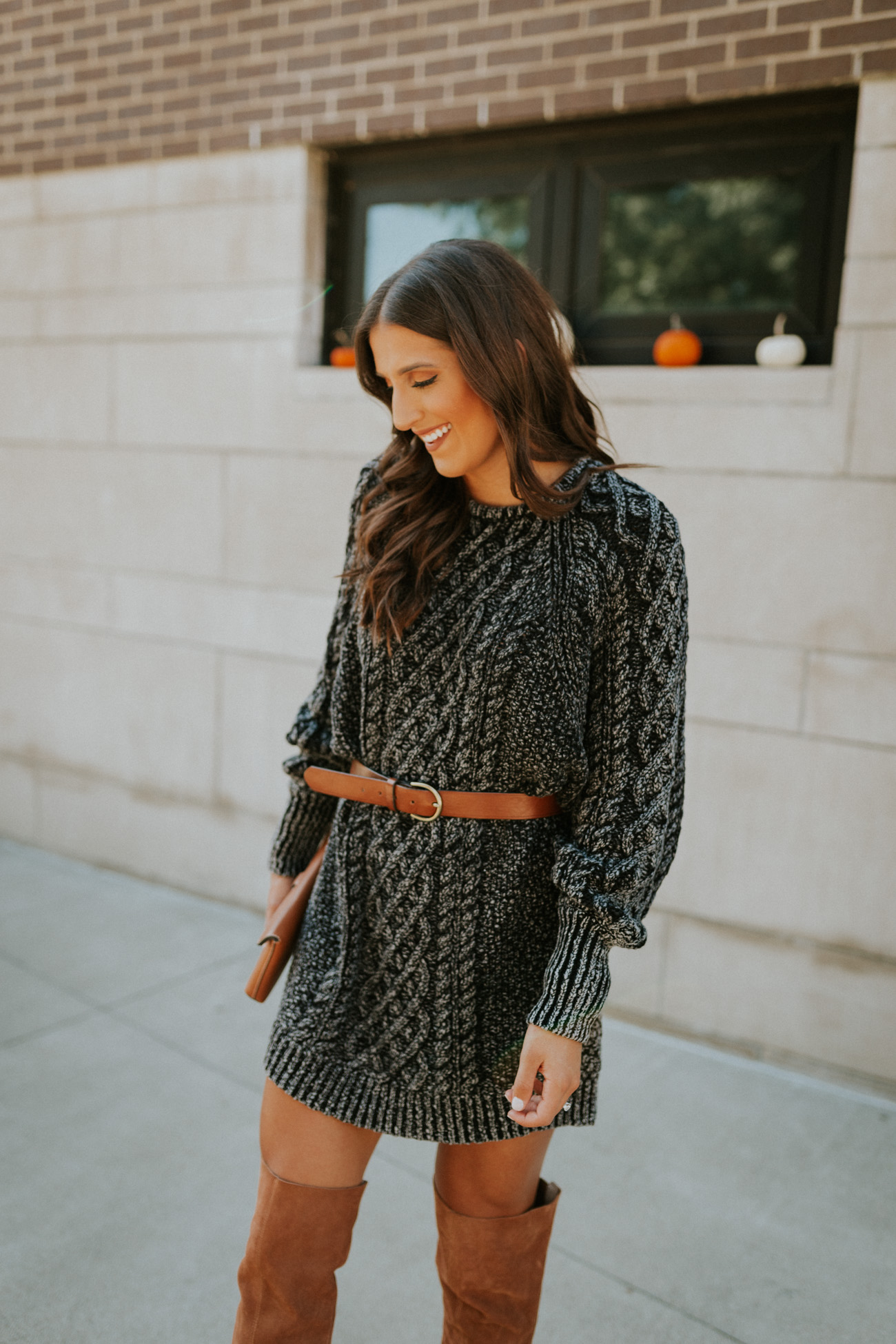Cable Knit Sweater Dress | A Southern Drawl