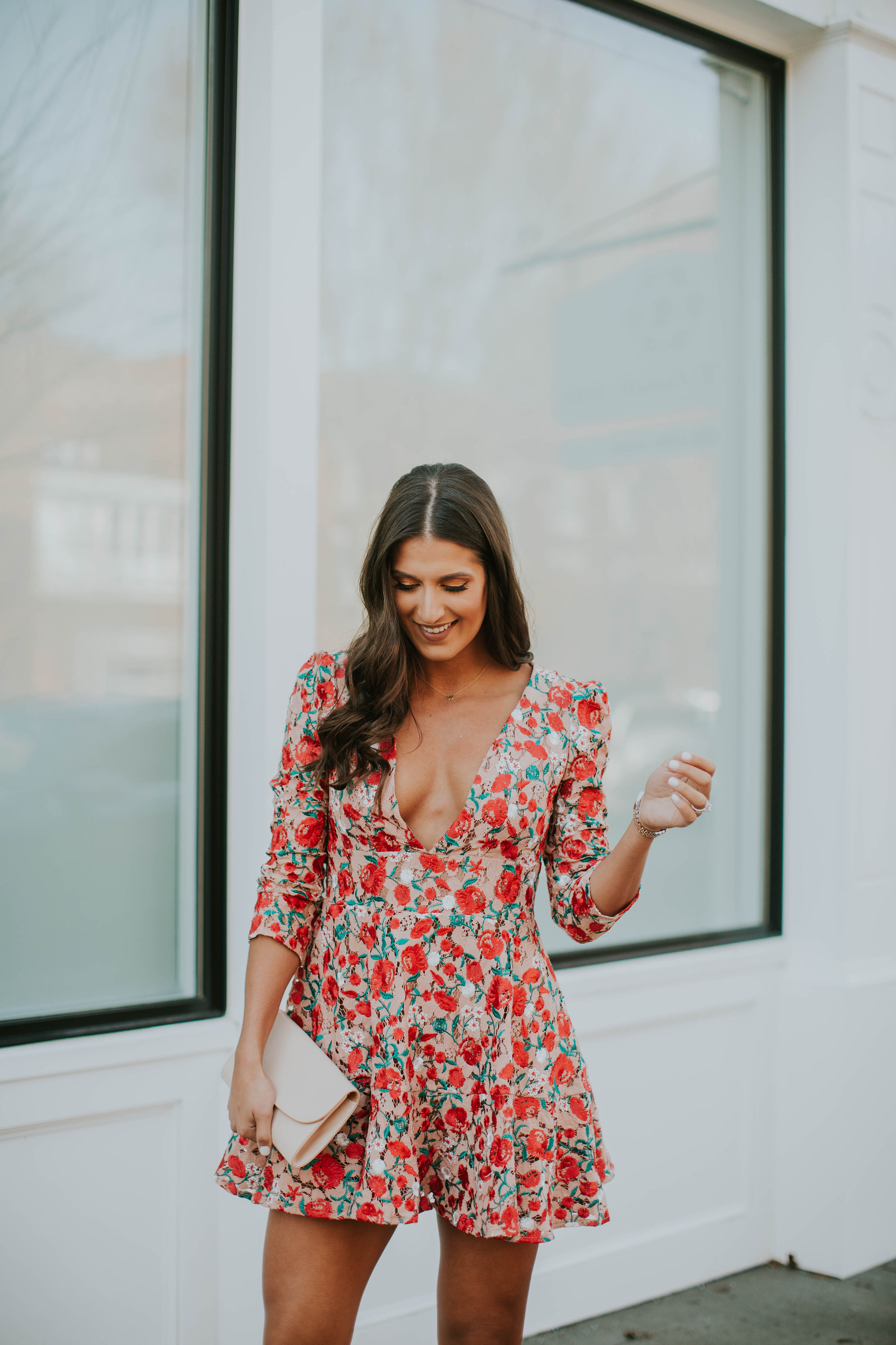 rose print dress, flare dress, lovers and friends la, lovers and friends dress, revolve dress, valentine's day dress, date night outfit, date night style, christian louboutin so kate pumps, kentucky blogger, louisville kentucky blogger, fashion blogger // grace white a southern drawl