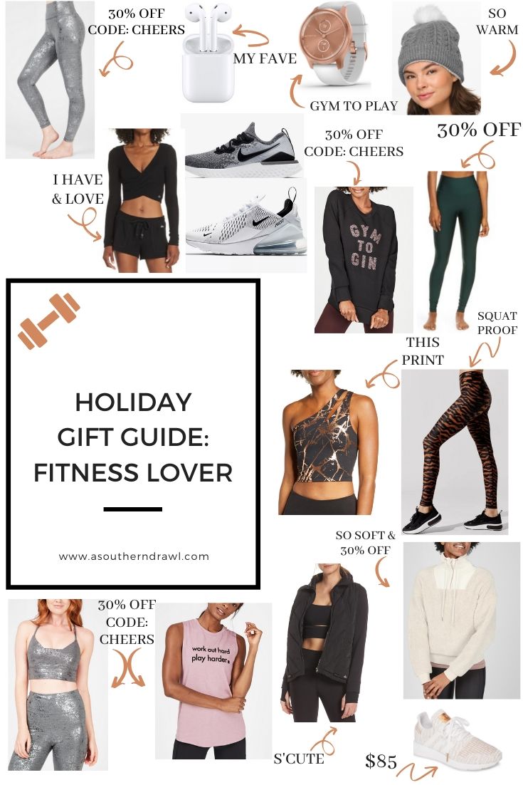 holiday activewear gift guide, fitness love gift guide, fitness enthusiast gift guide, athleisure gift guide, activewear gift ideas // grace white a southern drawl